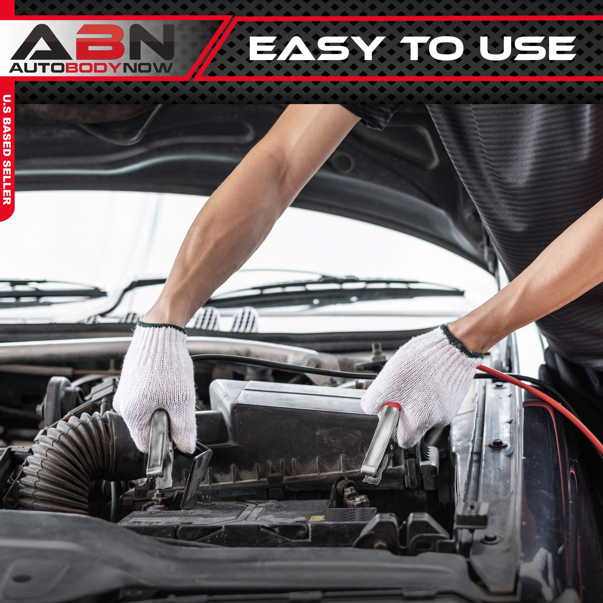 ABN Jumper Cables 25’ Feet Long 2-Gauge 600 AMP Motorcycle / Car Booster Cables