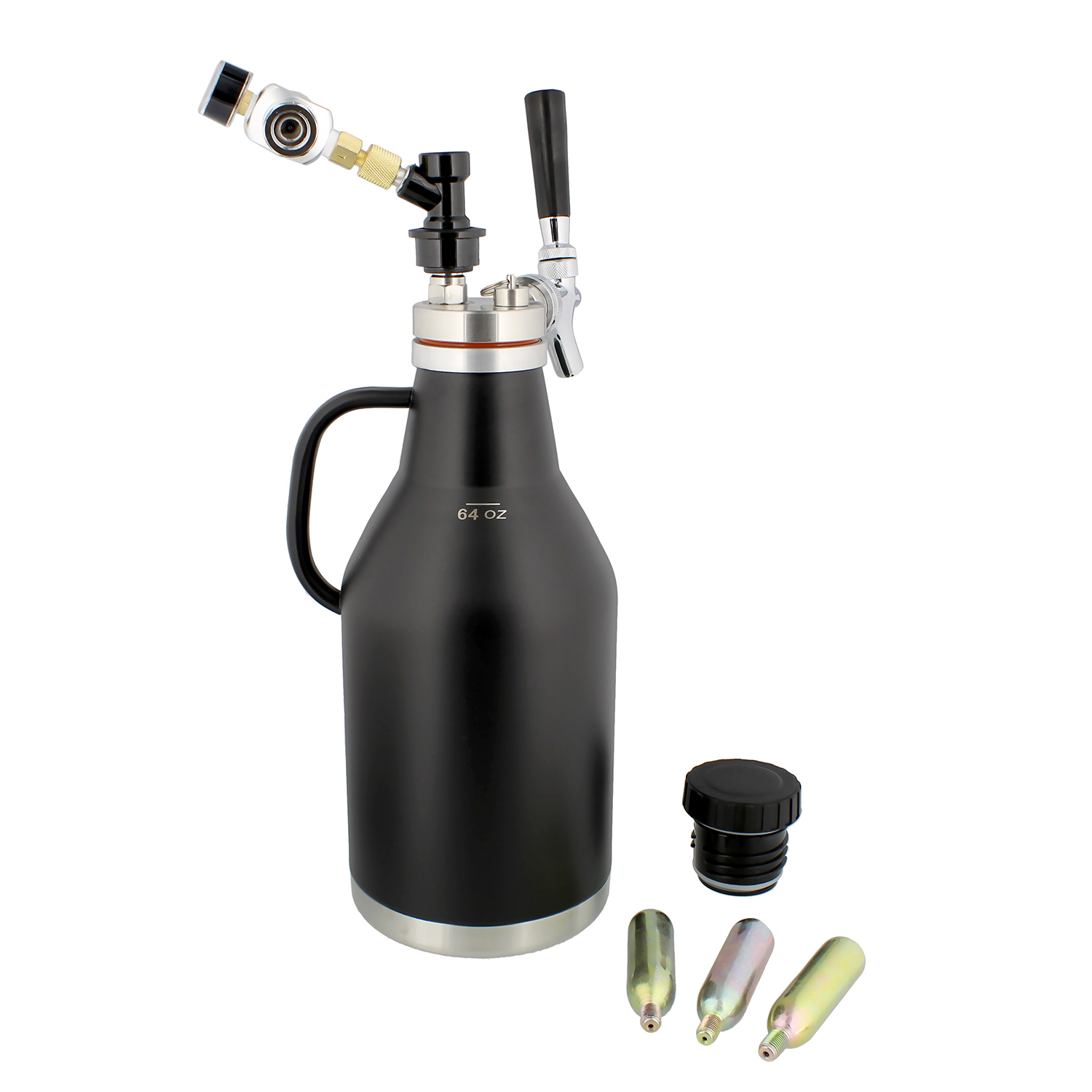 Pressurized Beer Growler 64oz CO2 Growler with Regulator & Tap eBay