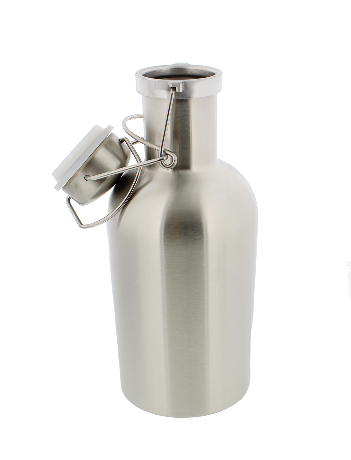 Beer Growler 1 Liter, 33 Ounce Stainless Steel with SwingTop for Cold