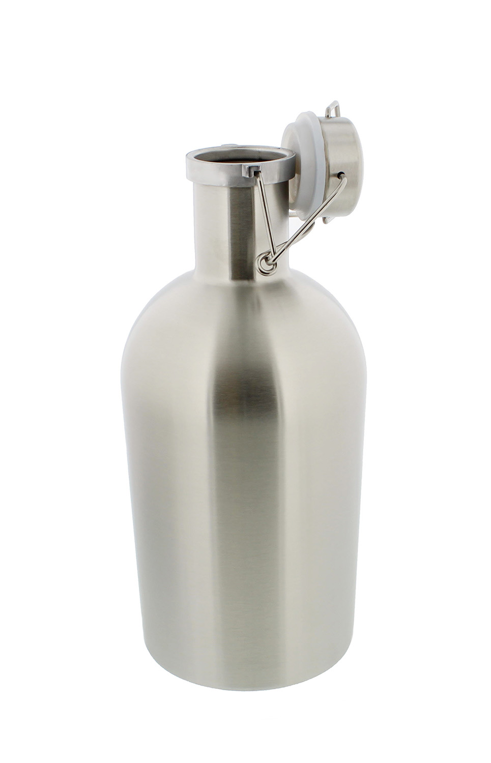 Beer Growler, 64 Ounce Stainless Steel with SwingTop for