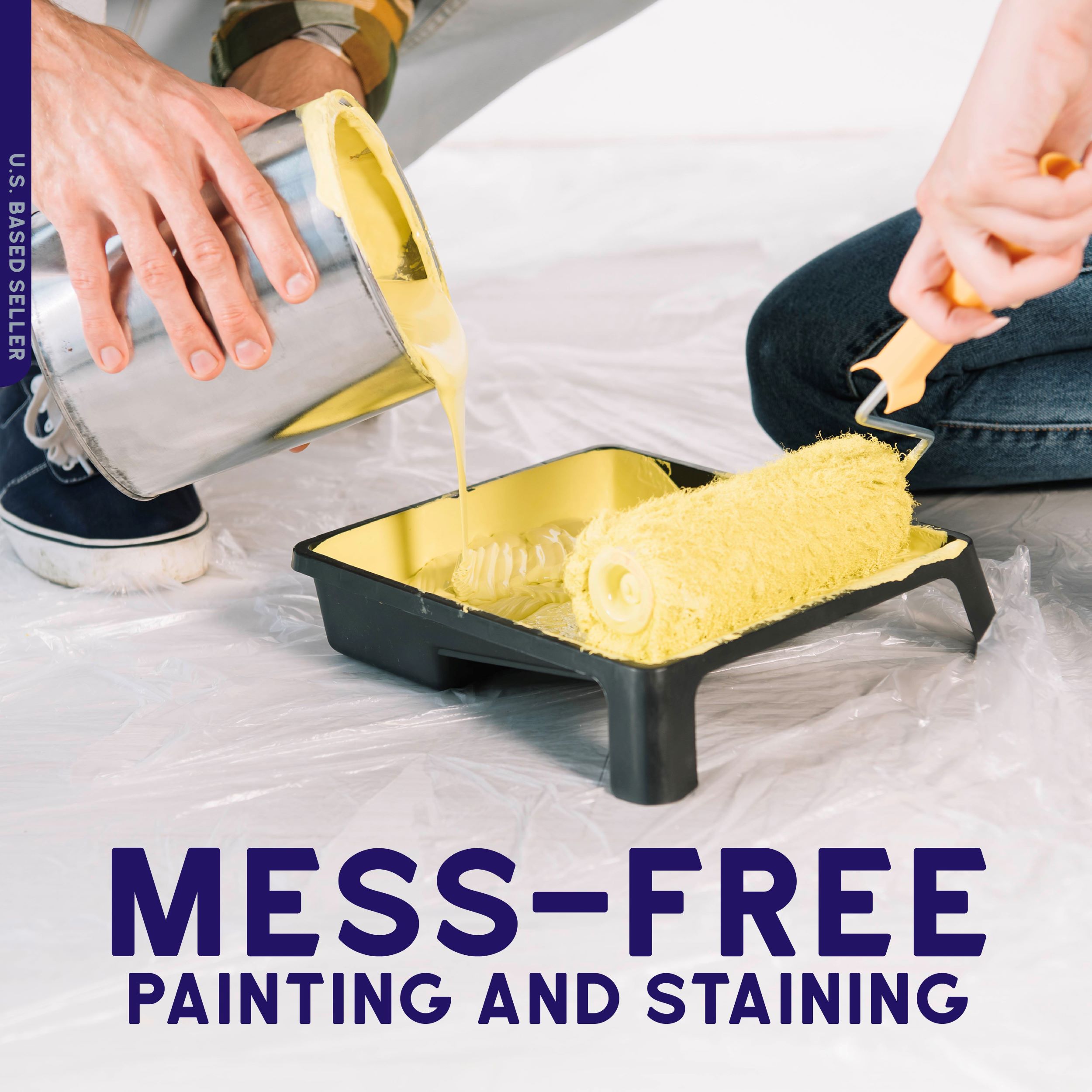 BISupply Plastic Carpet Protector Film 200’ Ft Plastic Carpet