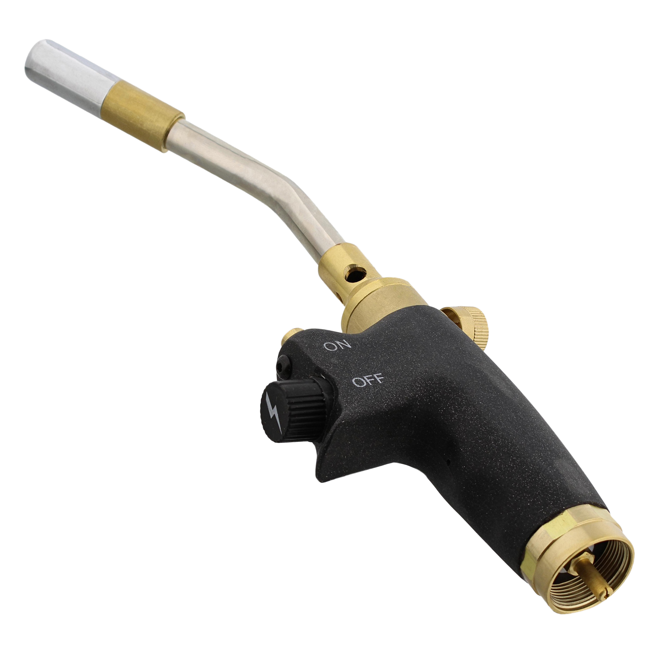 BISupply Self Igniting Propane Torch Kit Angled Burner Handheld Torch