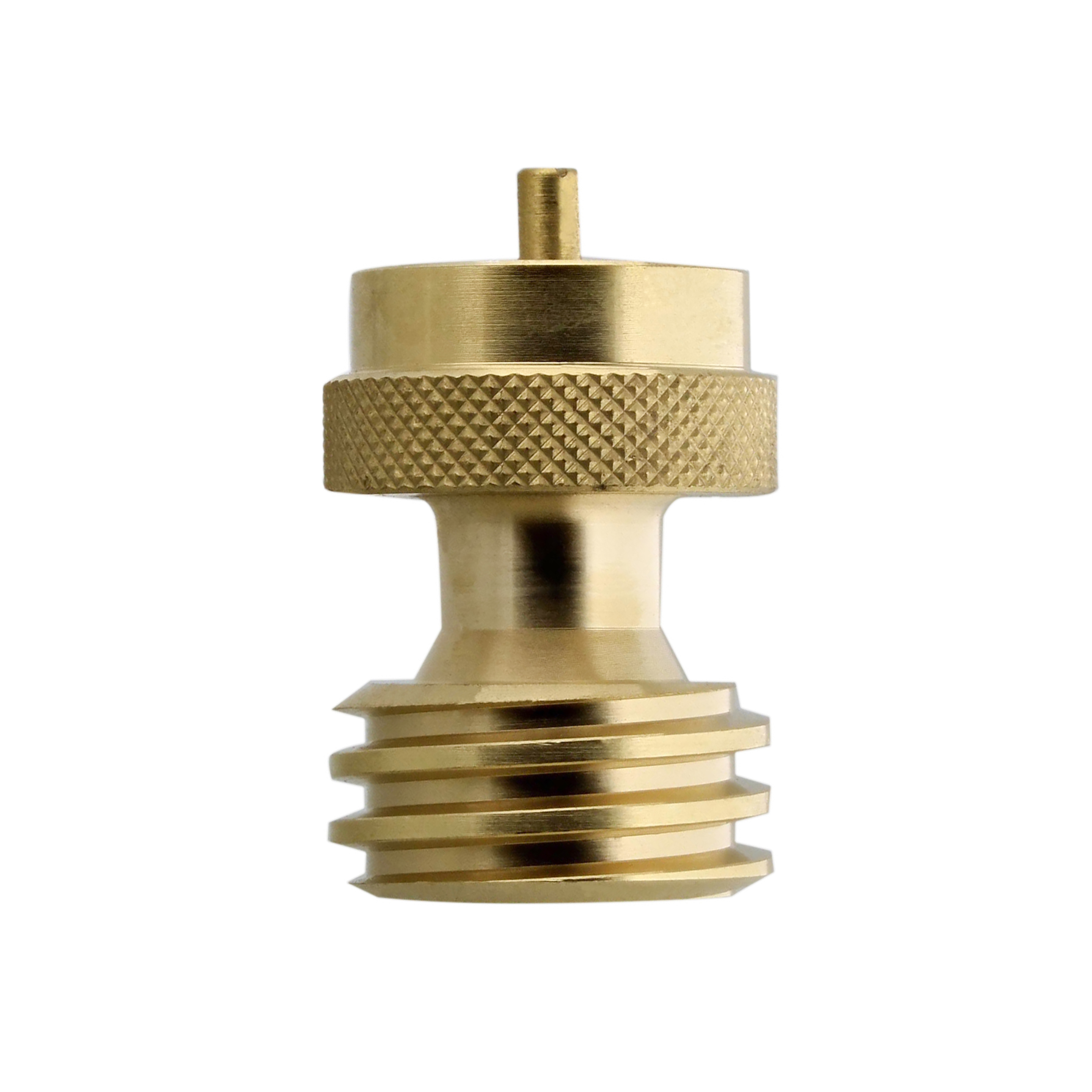 BISupply Propane Adapter 1lb to 20lb Refill Solid Brass Fitting Adapter