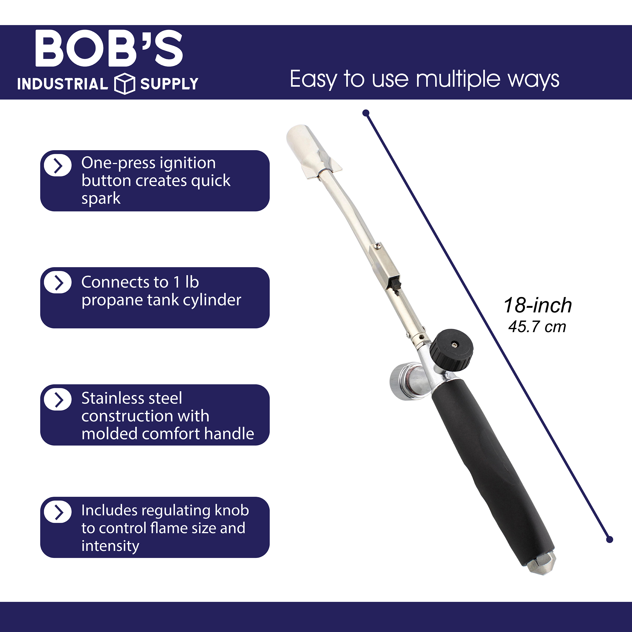 BISupply Grill Torch Charcoal Starter Torch 18in Propane Grill