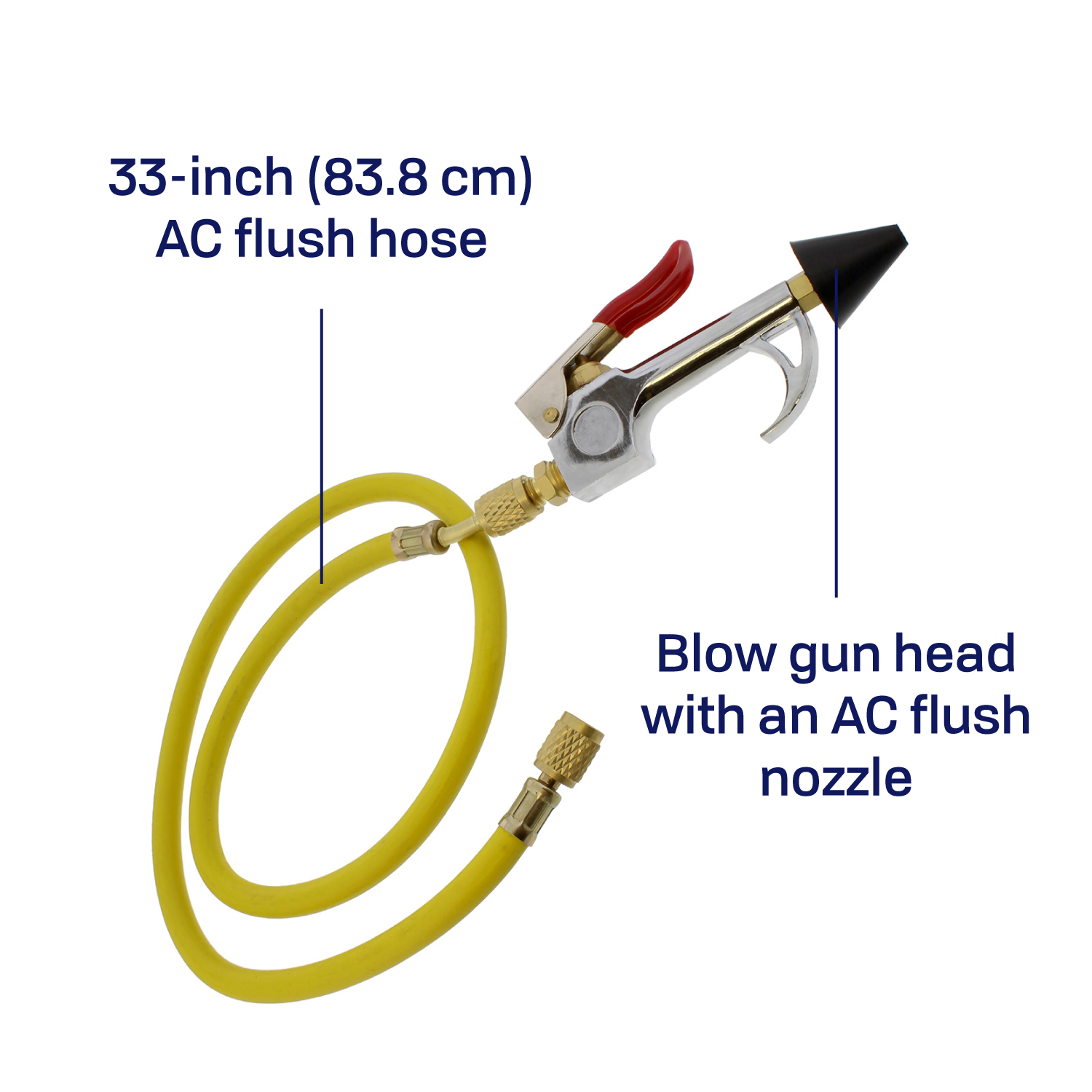 BISupply Air Conditioning Flush Kit 150PSI Refrigerant AC Flush Gun