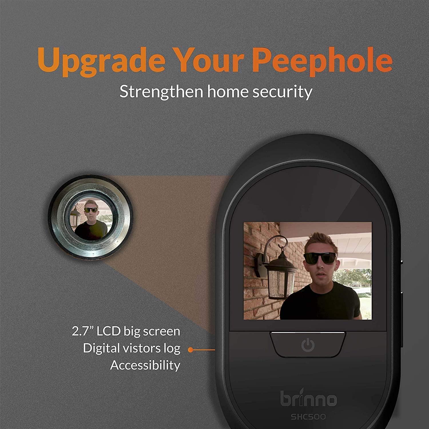 Brinno Front Door Peephole Security Camera SHC500 Theft Proof Design