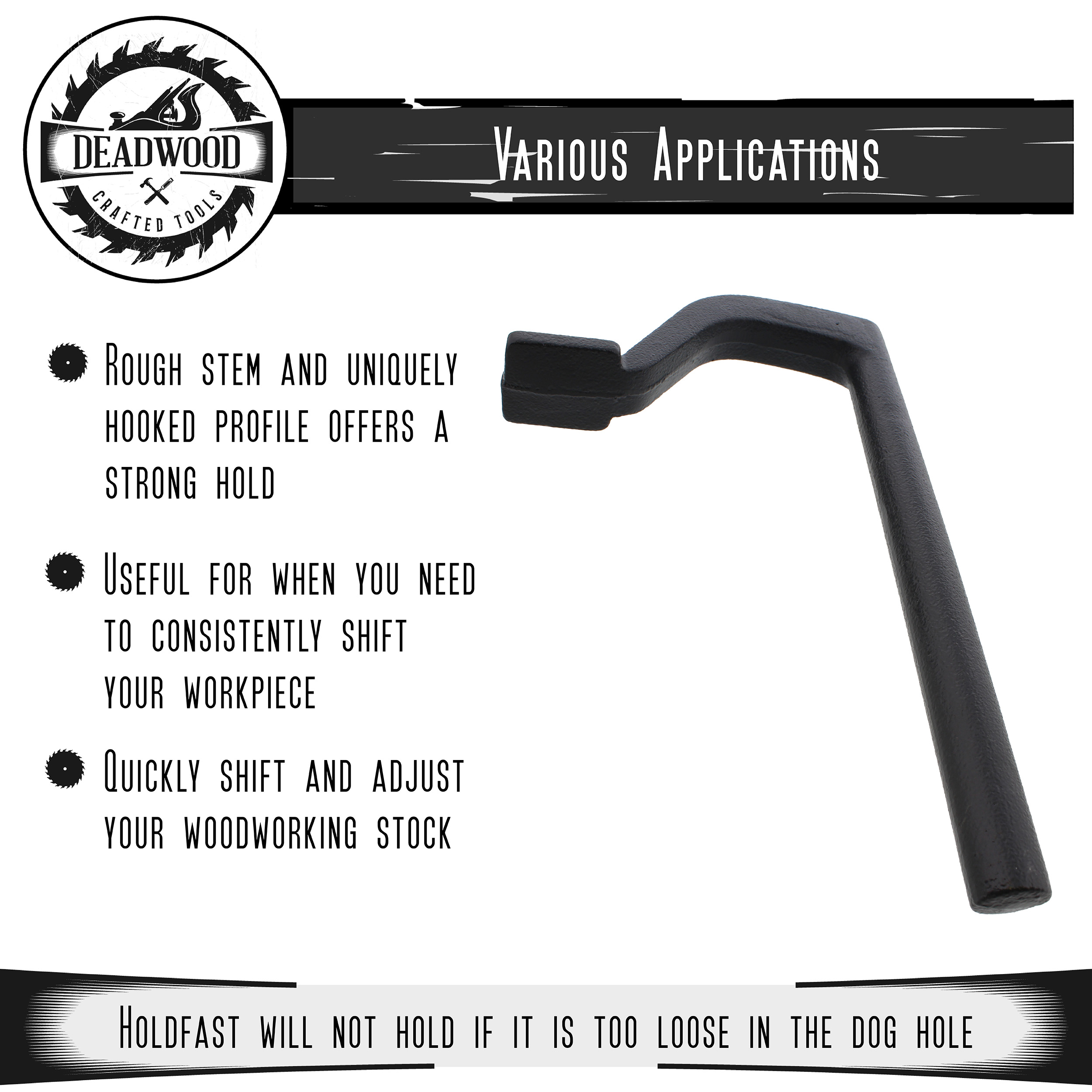 DCT Bench Holdfast Woodworking Tools 8” Inch Bench Holdfast Clamps