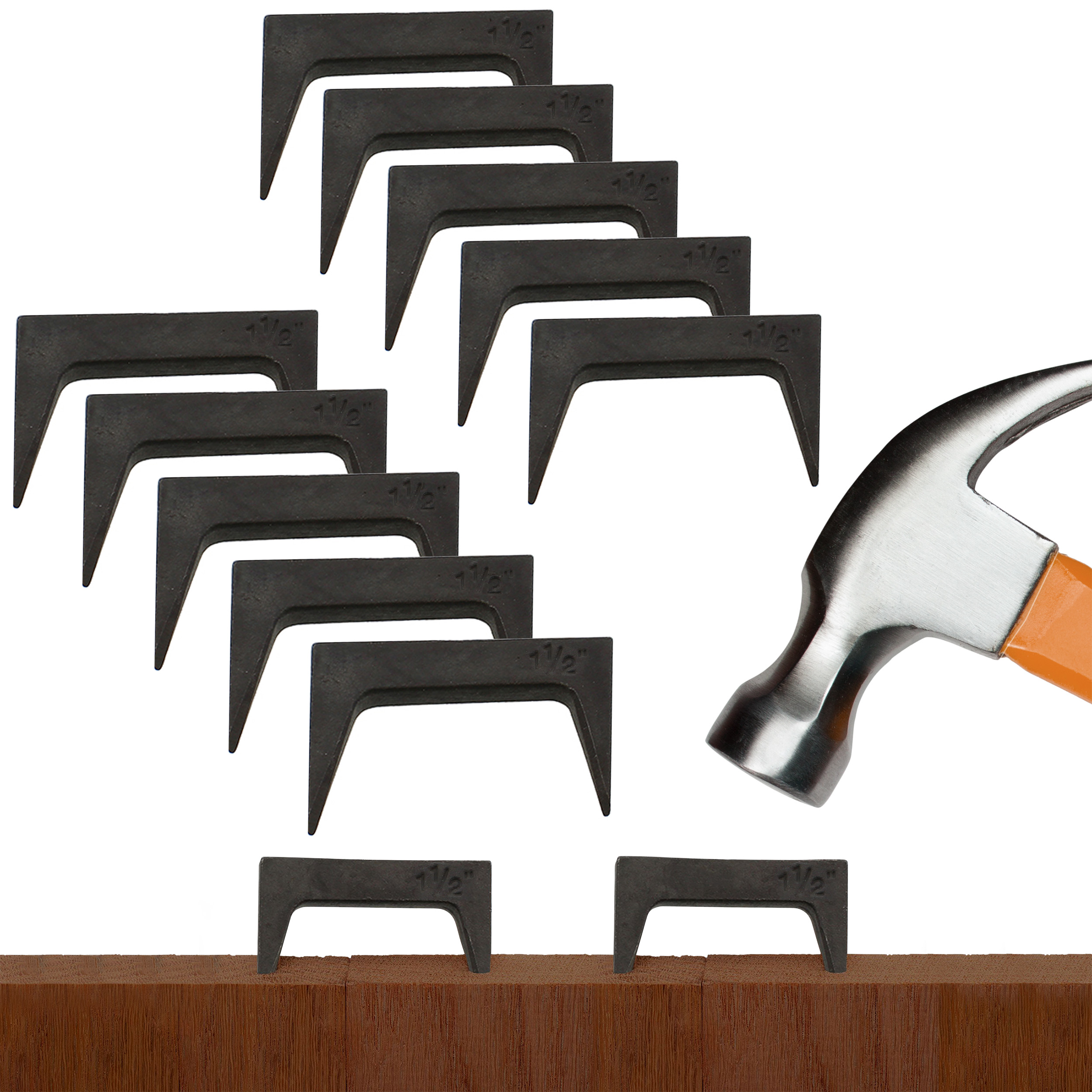 DCT Wood Clamps 1.5” Inch Pinch Dog 10Piece Set Woodworking Glue Up