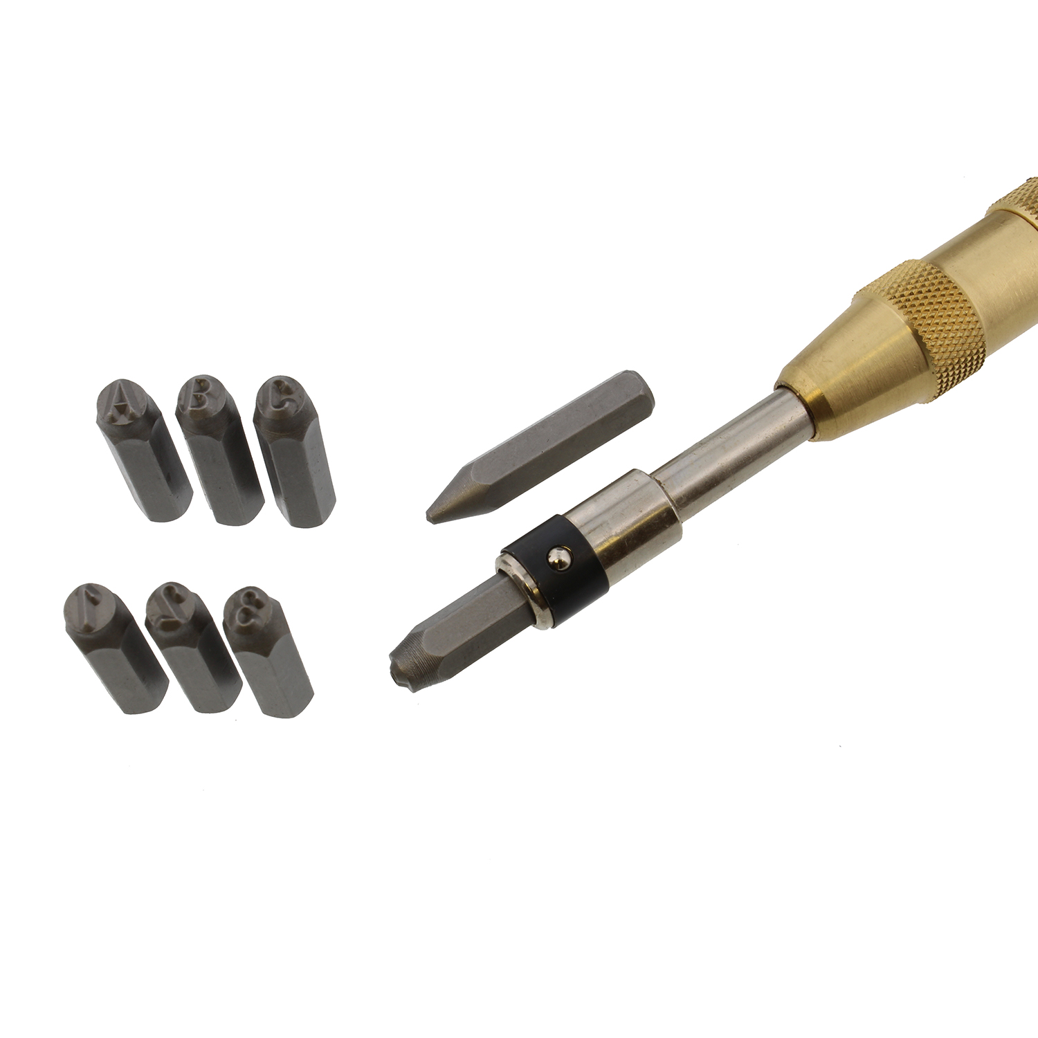 DCT Metal Stamping Stamps & Punch Handle 37pc Tool Kit Emboss Engrave