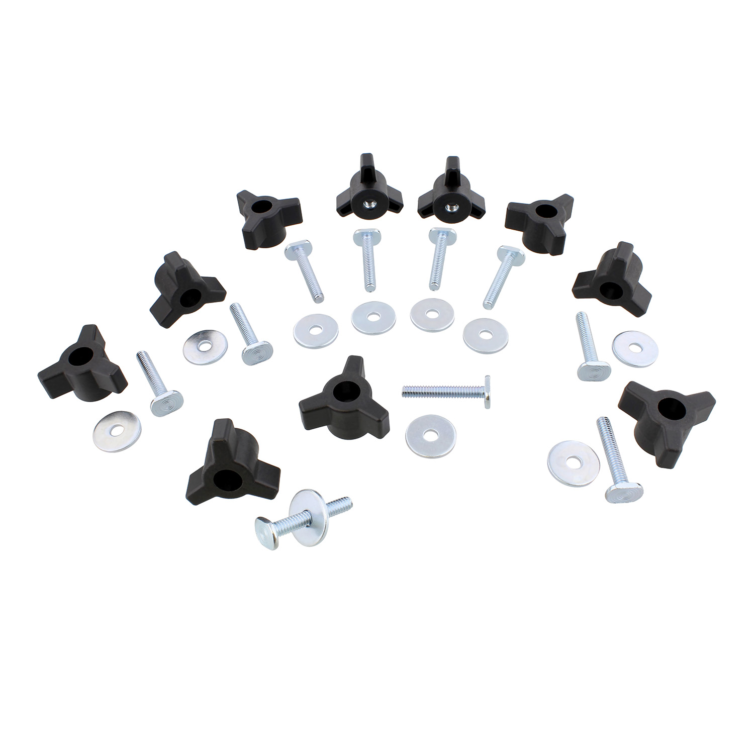 DCT 3 Star Knobs Kit 1/4”20 Threaded Knob Bolt with Knob Jig Knobs 10