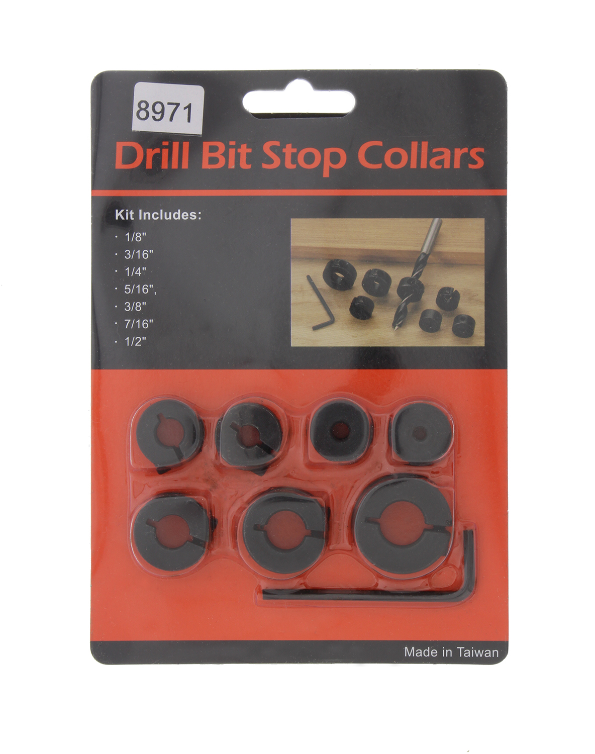 DCT Drill Bit Hole Depth Adjustable Split Ring Screw Stop Collar 7