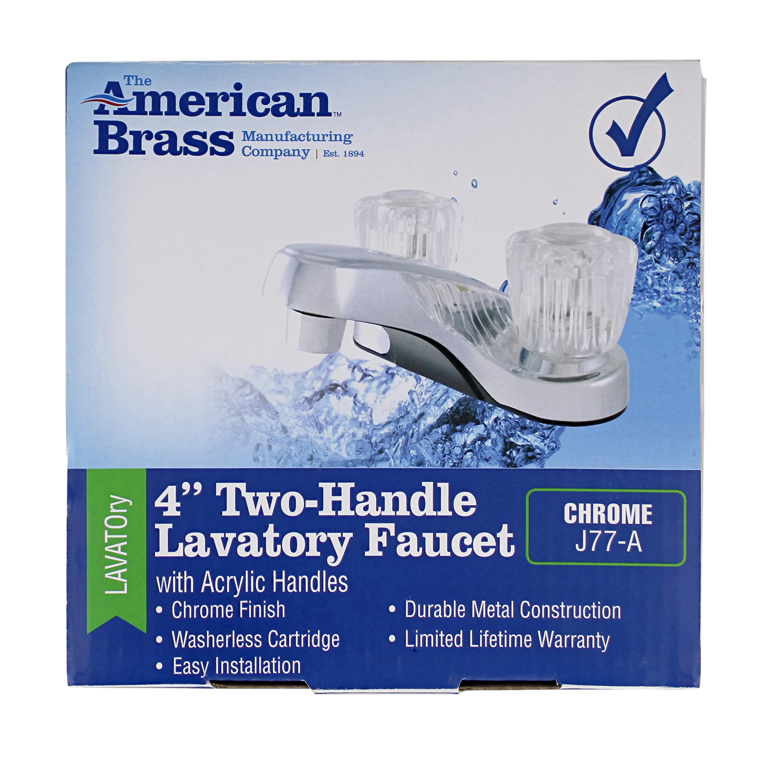 Empire Faucets Lavatory Faucet 4IN Chrome Bathroom Faucet with