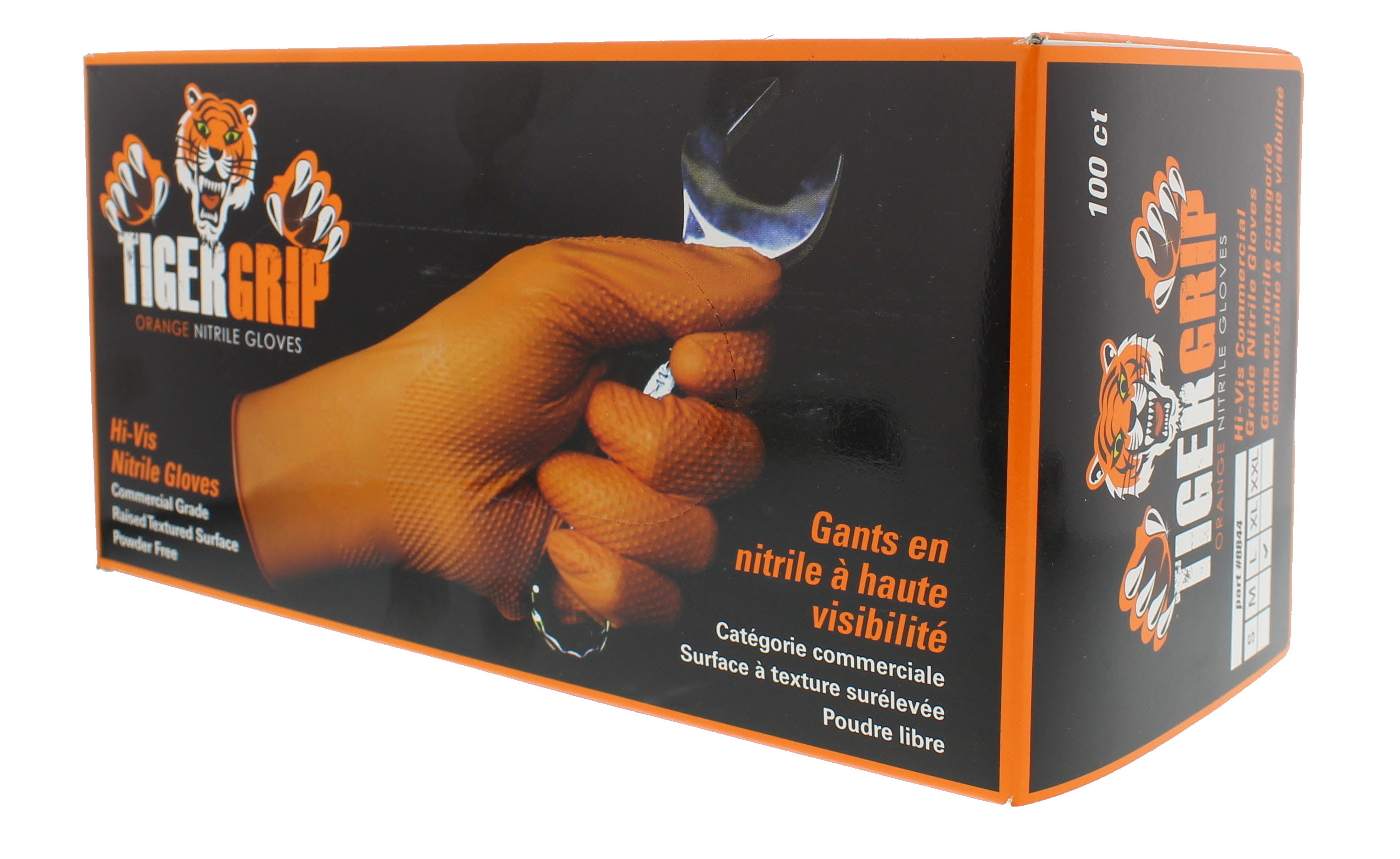 Eppco Tiger Grip Orange Nitrile Gloves 7 Mil Size Large eBay