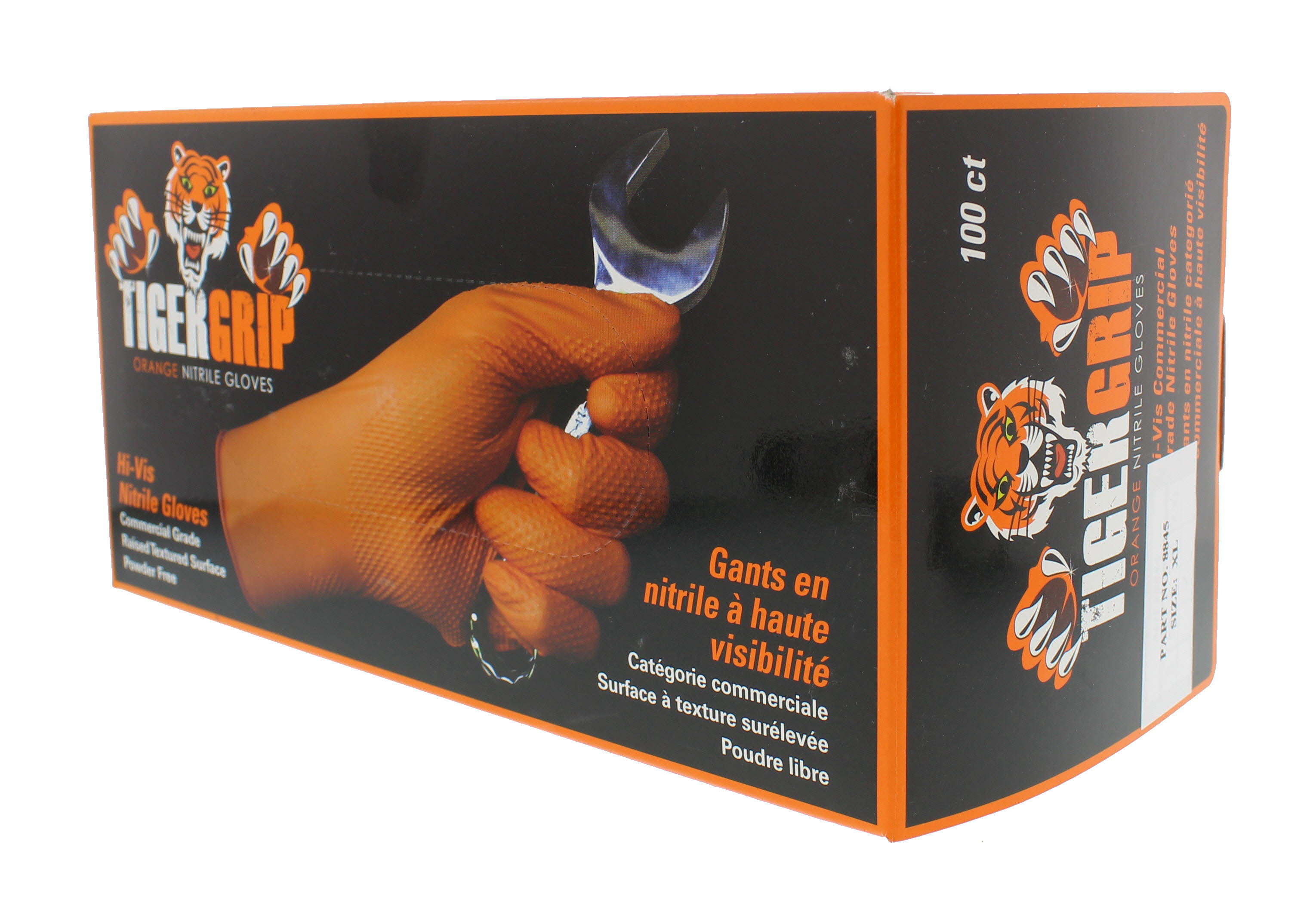 Eppco Tiger Grip Orange Nitrile Gloves 7 Mil Size Extra Large