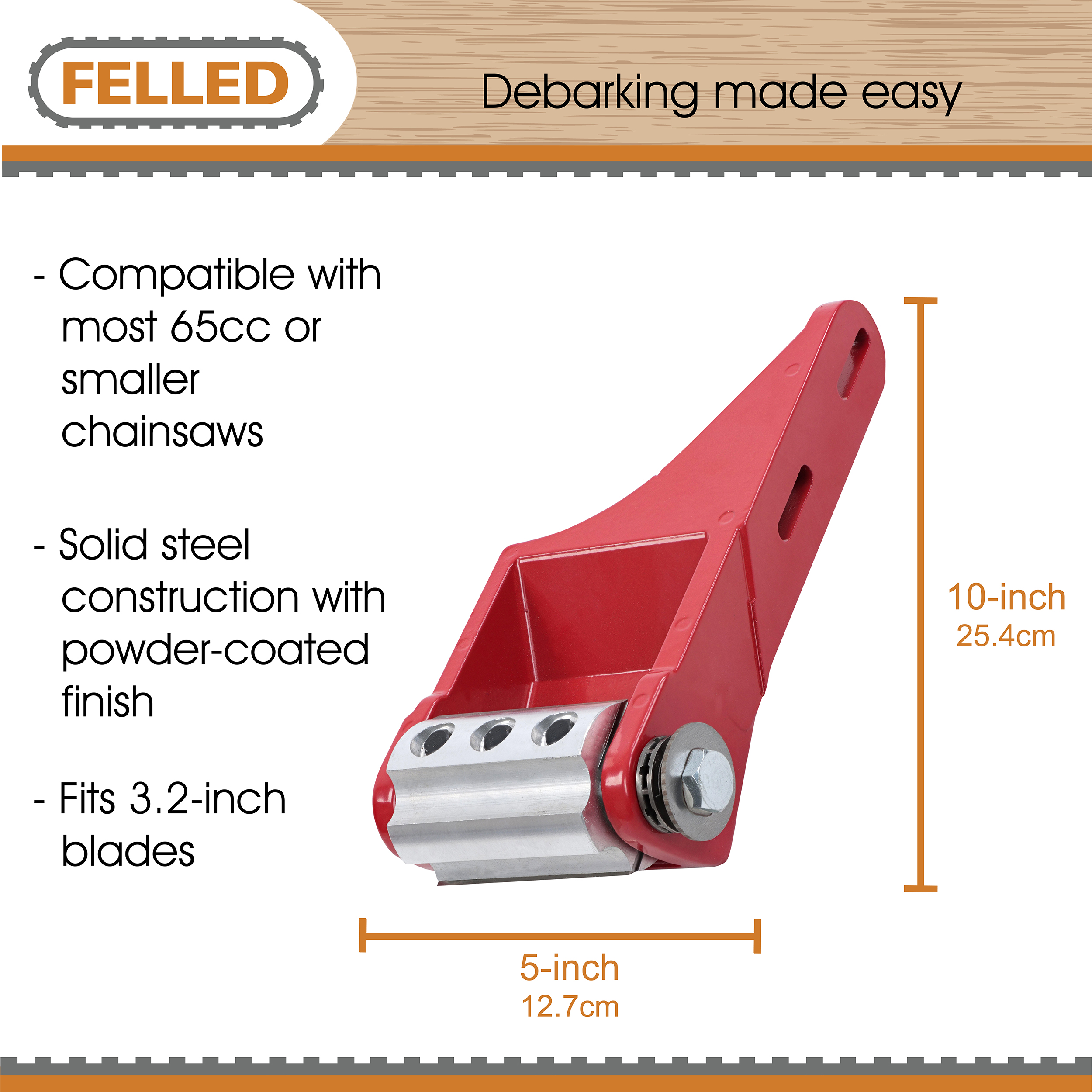 Felled Chainsaw Debarker Attachment Log Debarking Tool Chainsaw Bark