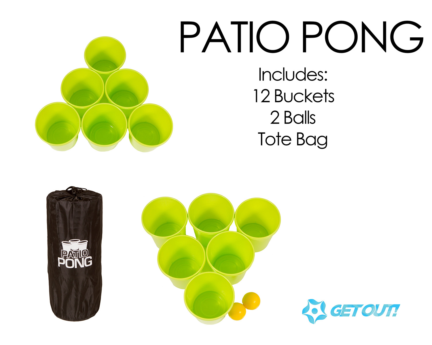 Patio Pong Giant Outdoor Yard Beer Pong Set eBay