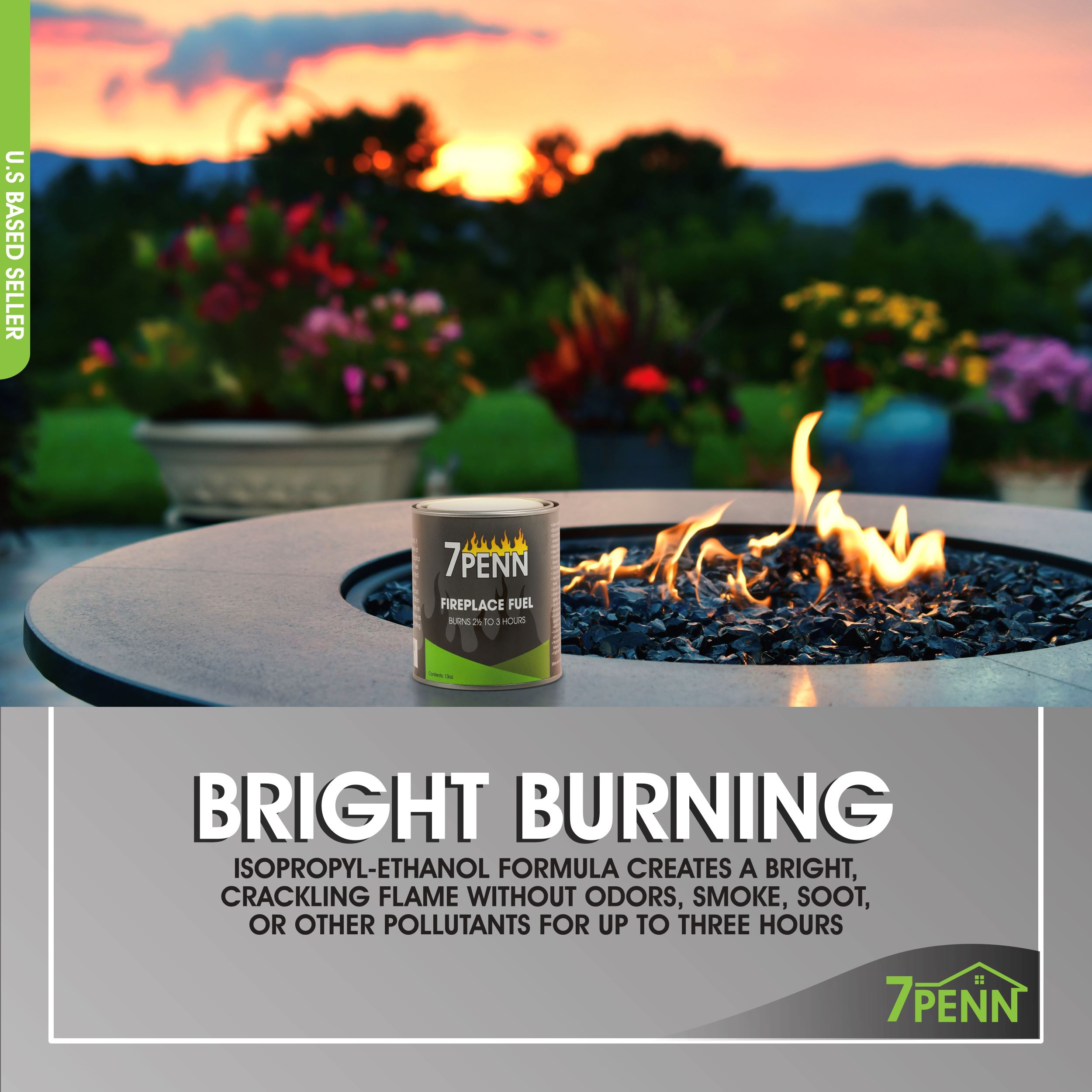 7Penn Gel Fireplace Fuel Cans, 13oz 12Pk Fire Pit Gel Fuel Cans for