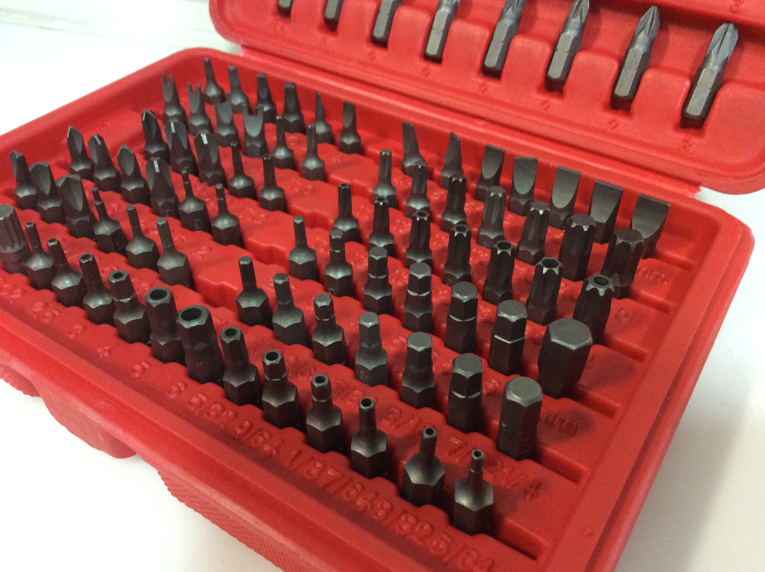 Clearance ABN 1275 100 Piece Tamper Security Bit Set Metric and SAE