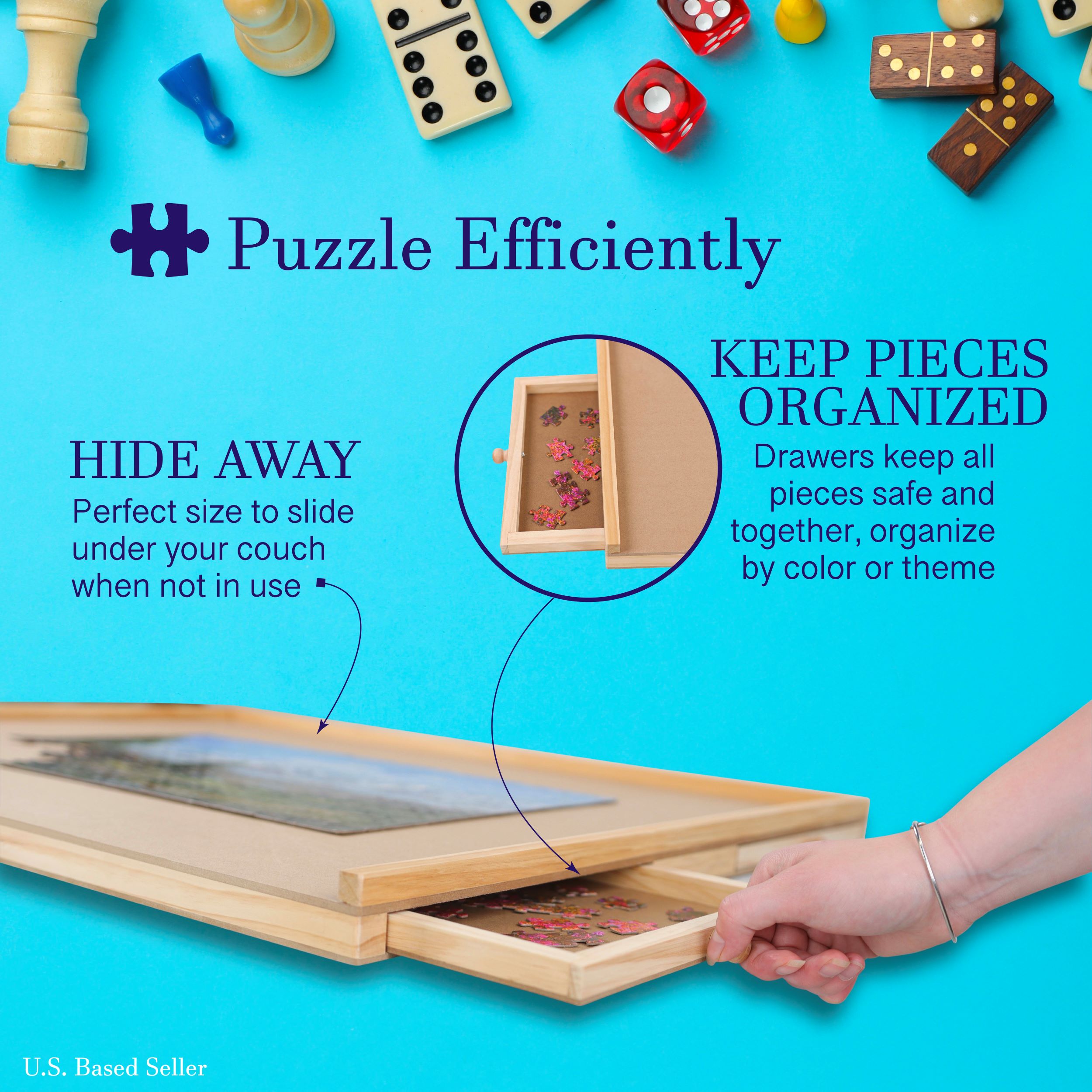 Puzzles Jigitz Wooden Puzzle Table 22 X 30 Inch Jigsaw Puzzle