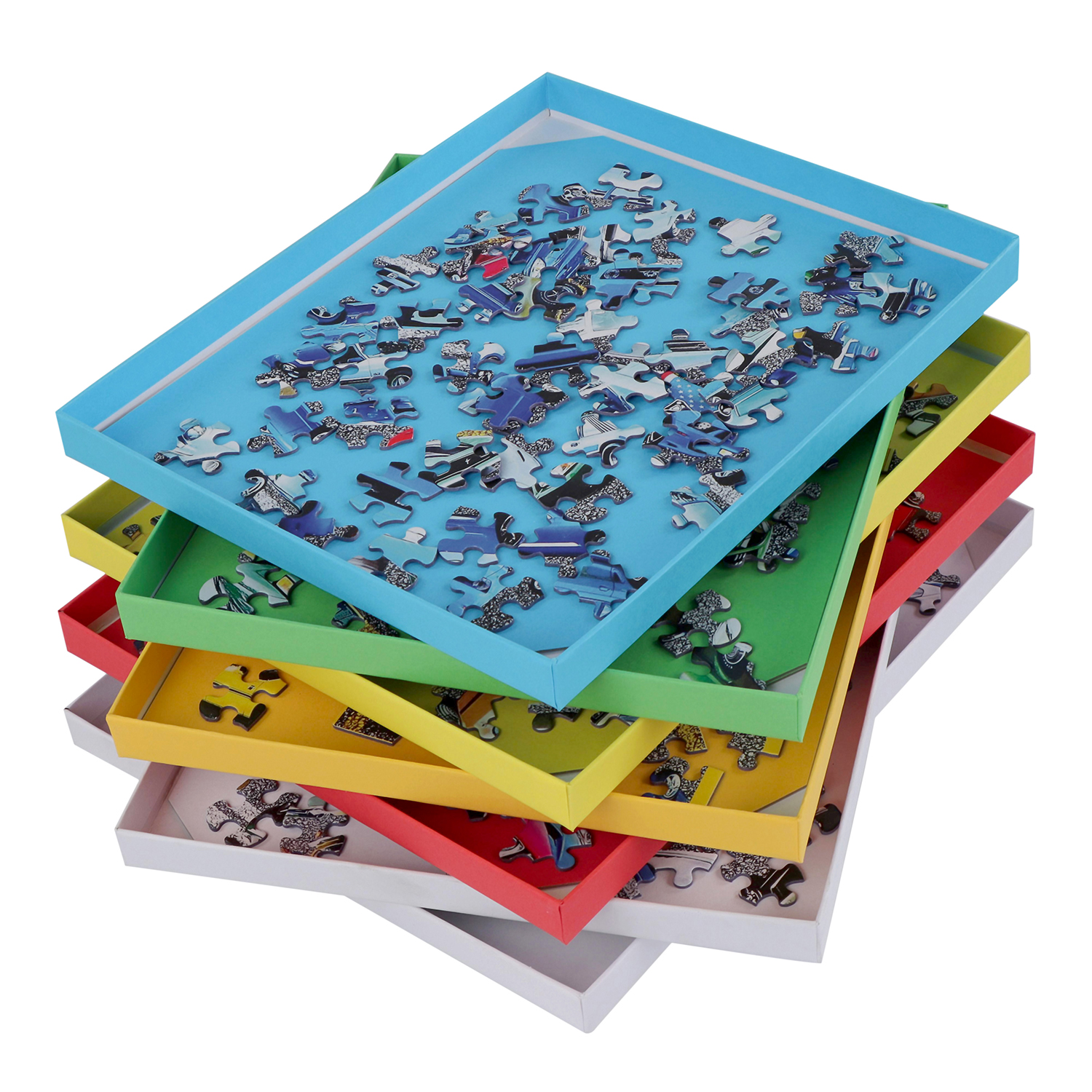 Jigitz Puzzle Sorter Trays 7 Puzzle Tray Organizer Boxes for 1500pc