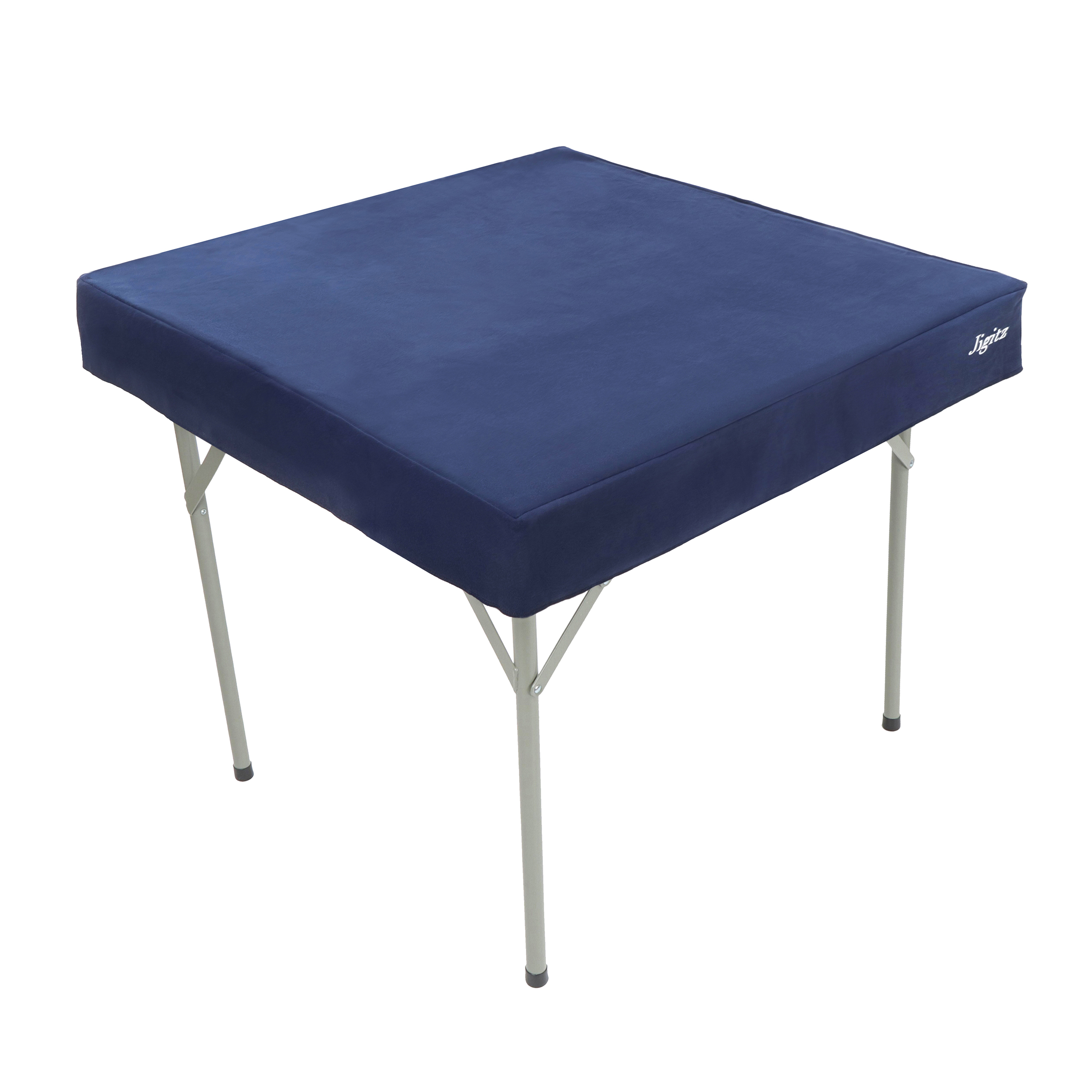 Jigitz Fitted Game Table Cover Blue Poker Felt Table Cover 34in x