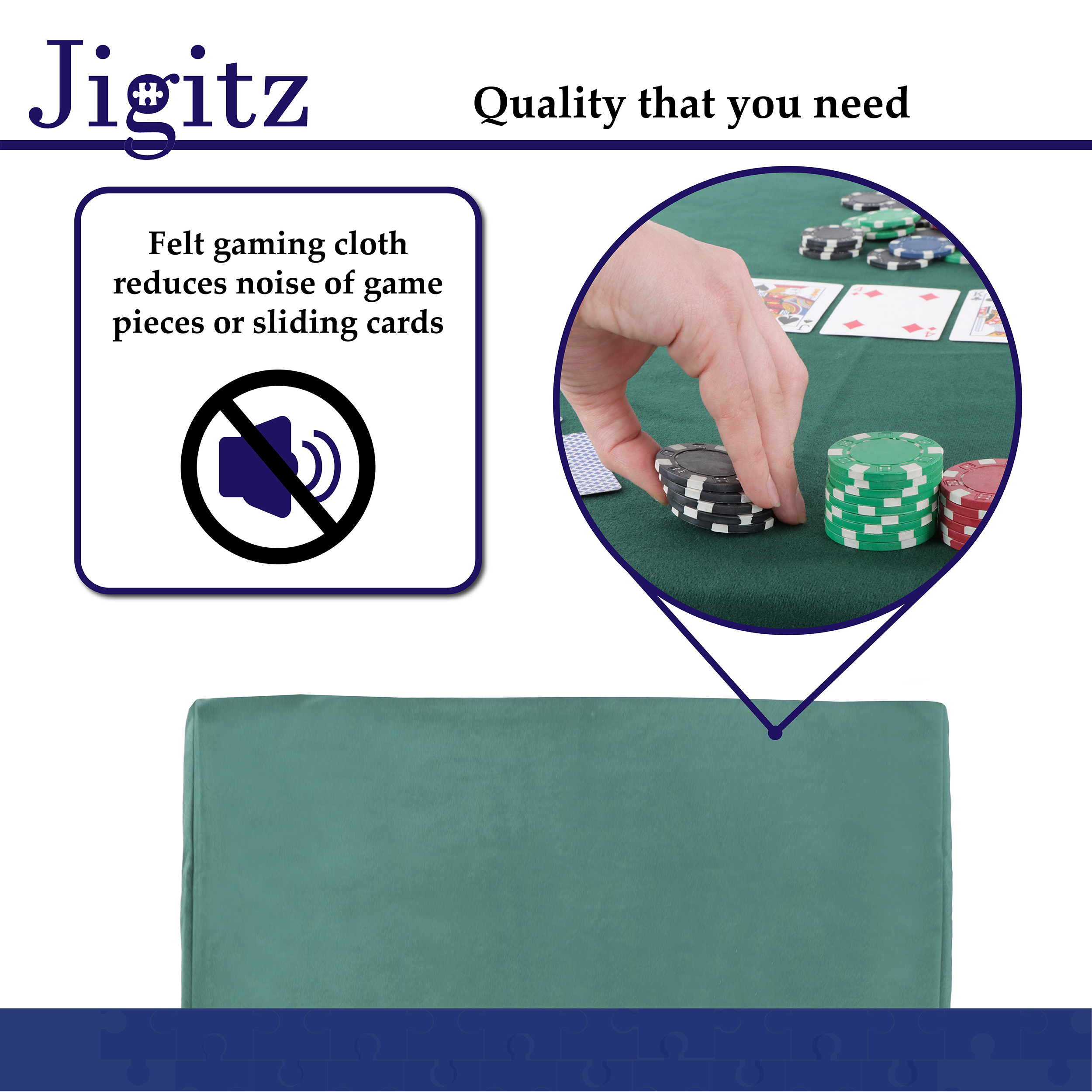 Jigitz Fitted Game Table Cover Green Poker Felt Table Cover 36in x 36in eBay