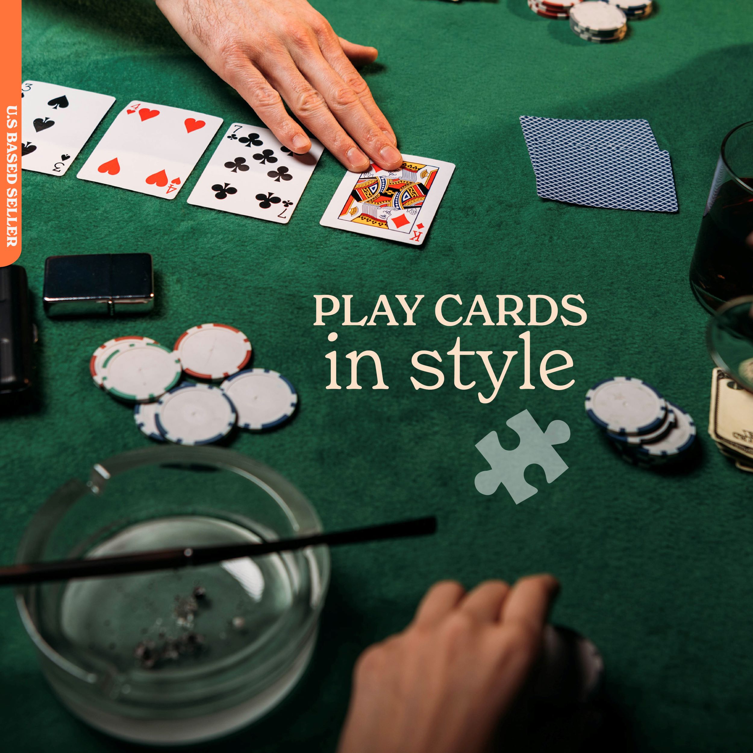 Jigitz Fitted Game Table Cover Green Poker Felt Table Cover 36in x