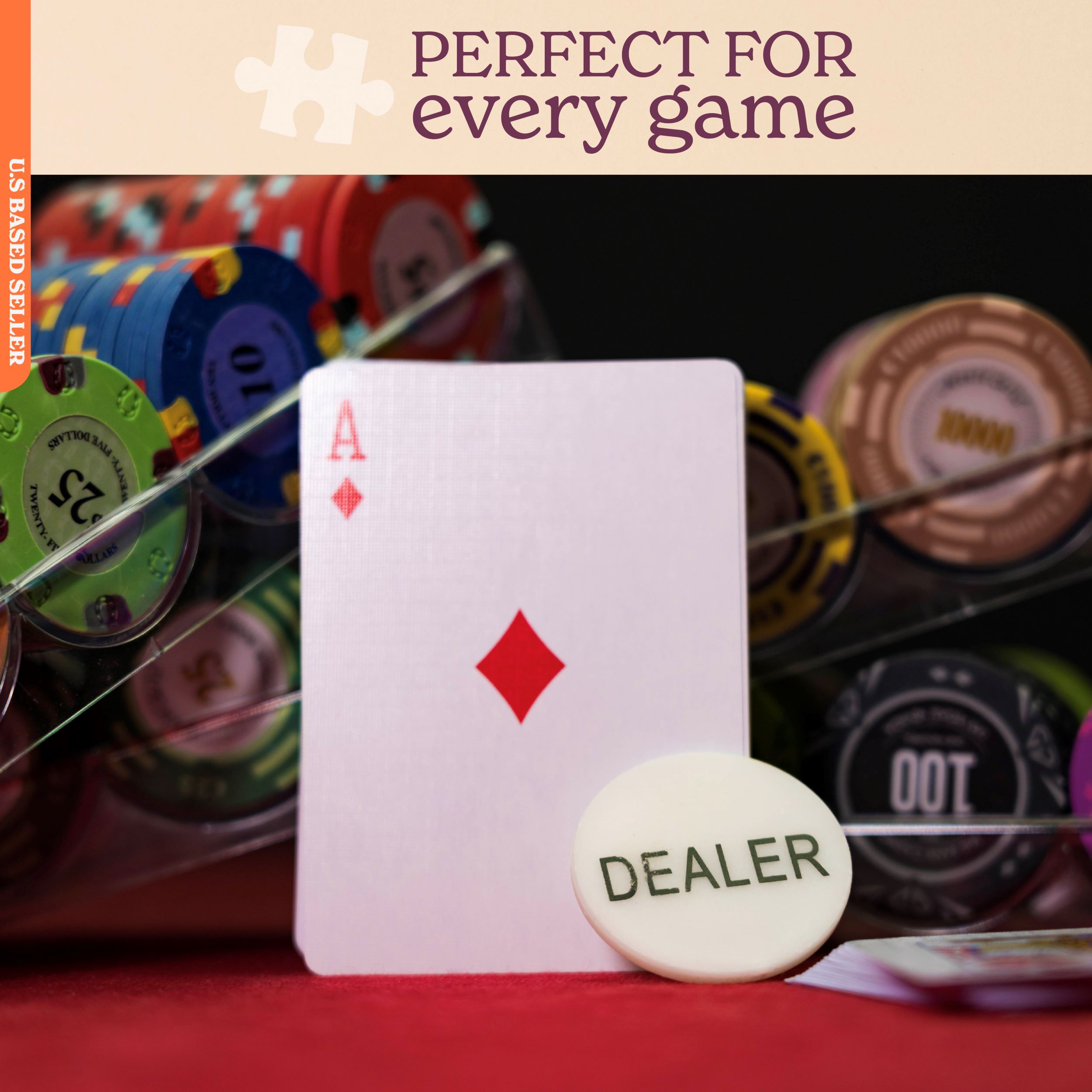 Jigitz Table Game Mat Red Board Game Table Cover Mat 32.6in x 32.6in