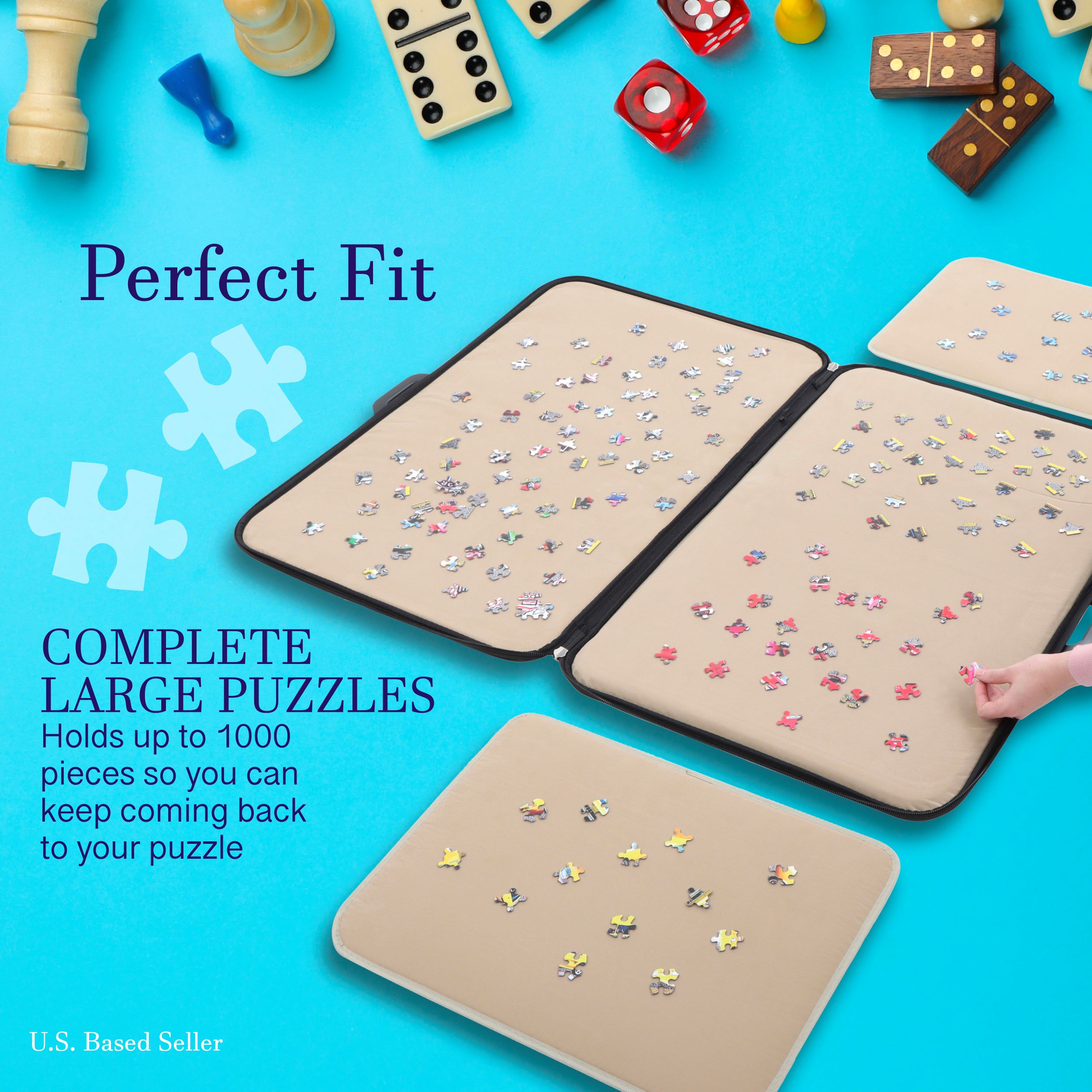 Jigitz Jigsaw Puzzle Board Carrying Case Portable Puzzle Table