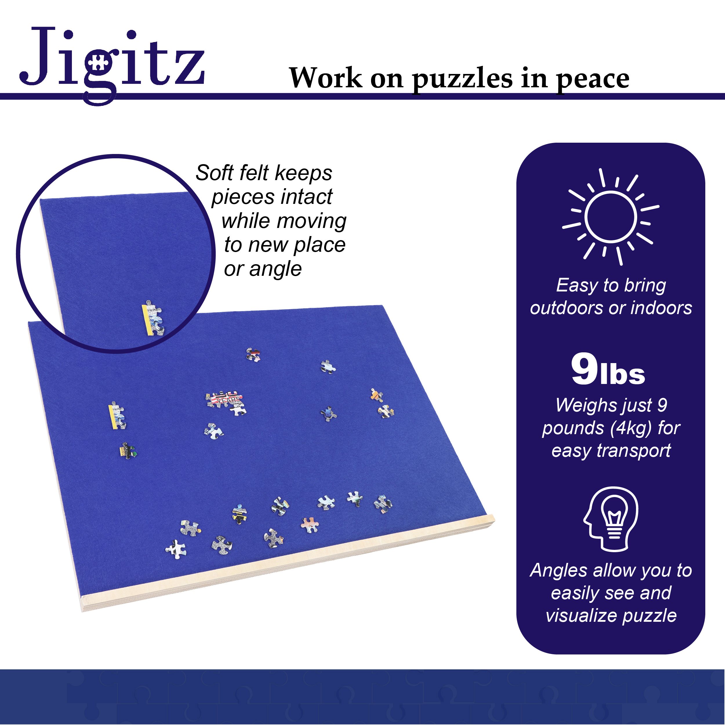 Jigitz Jigsaw Puzzle Boards Tabletop Puzzle Easel Puzzle Table