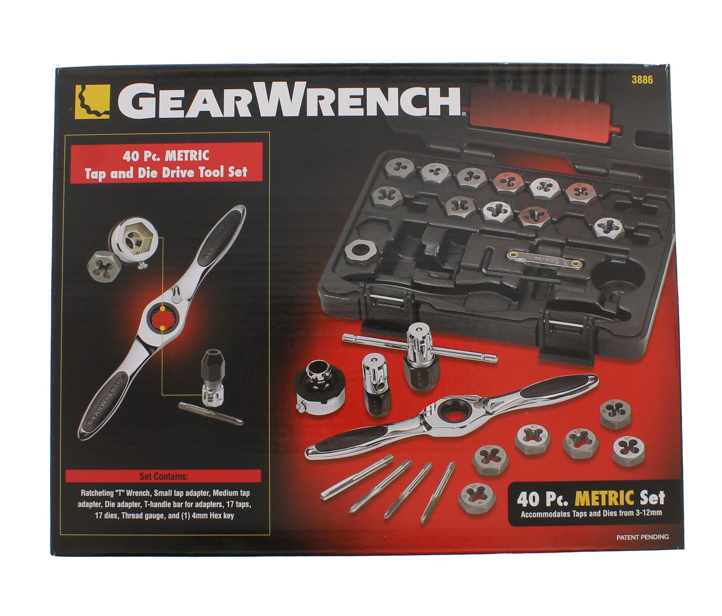 GearWrench 3886 40Piece Metric Tap and Die Set