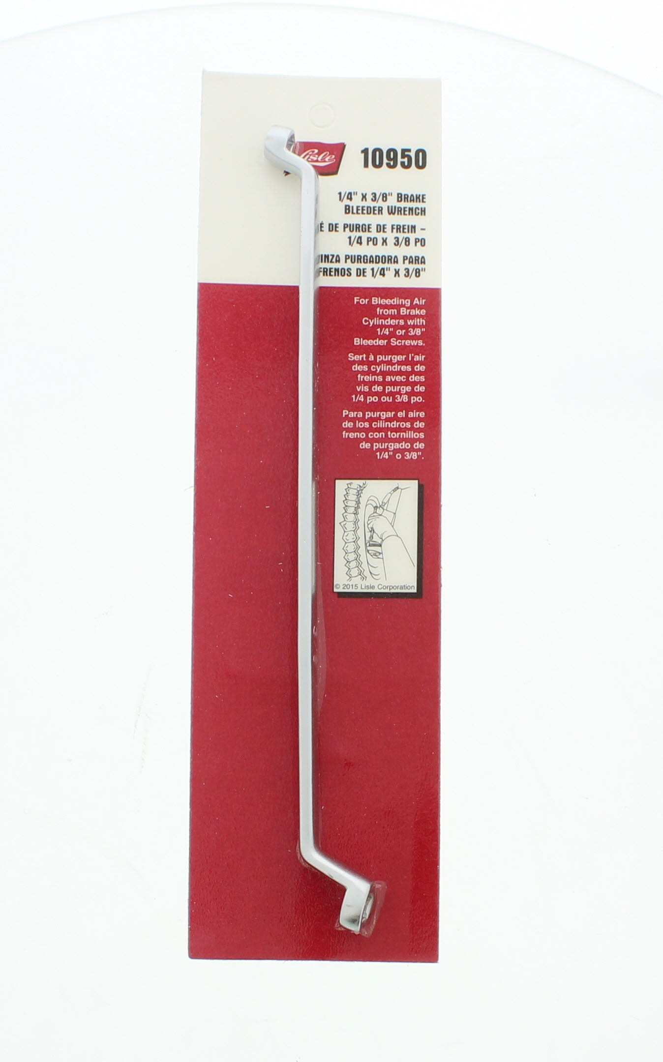 LISLE 10950 1//4/" x 3//8/" Brake Bleeder Wrench