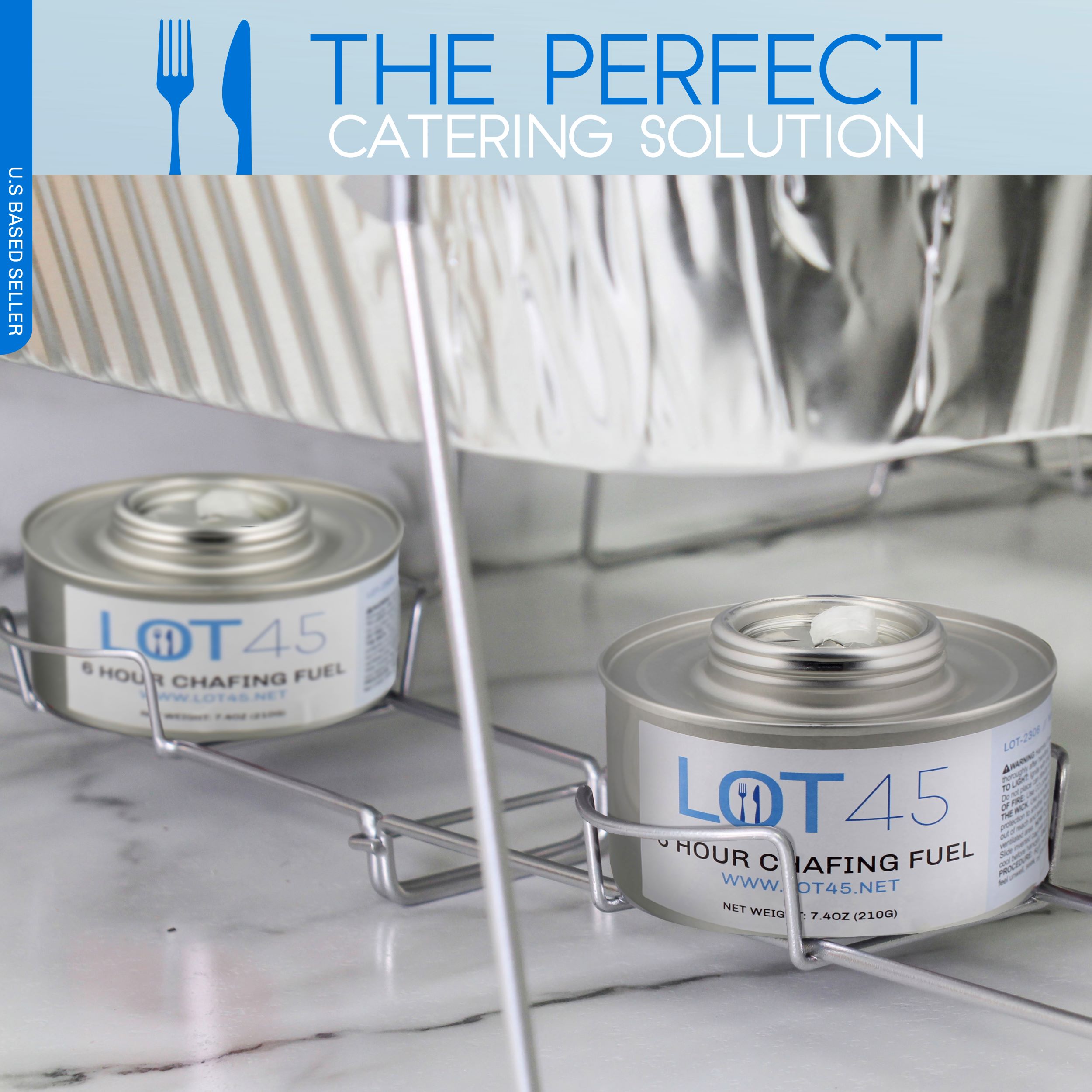 Lot45 6 Hour Cooking Fuel Wick Chafing Dish Fuel Cans Chafing Burners