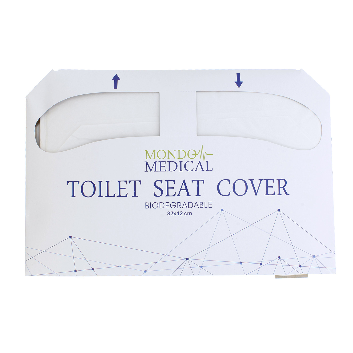 MonMed Toilet Seat Covers Disposable Seat Covers 1/2 Fold 14x16 Inch
