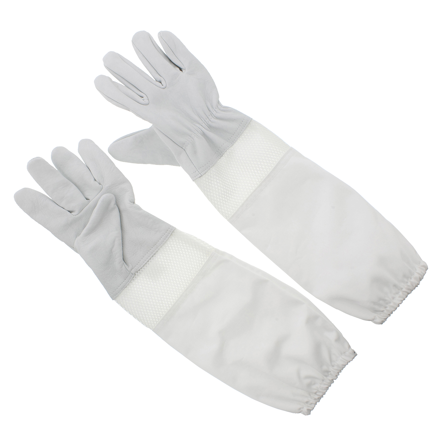 1 Pair Beekeeping Gloves Goat Skin Bee Keeping Vented Long XL Sleeves M4E4