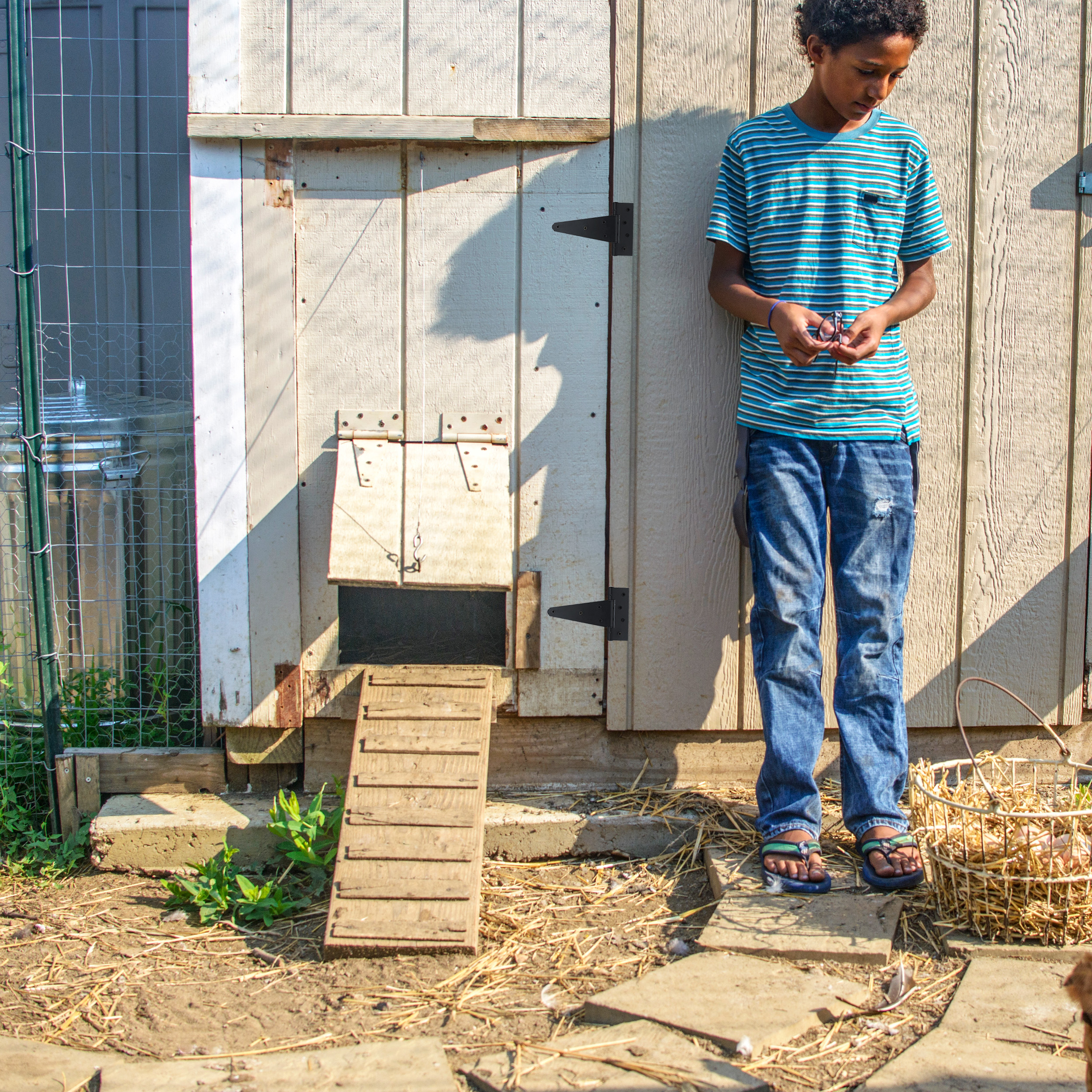 Rural365 Triangle Door Hinge 4 Pk Heavy Duty 6in Farmhouse Style Door