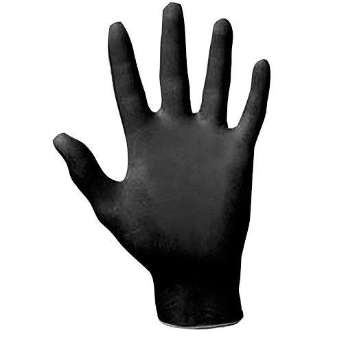 SAS Safety 66519 Raven PowderFree Disposable Black Nitrile 6 Mil