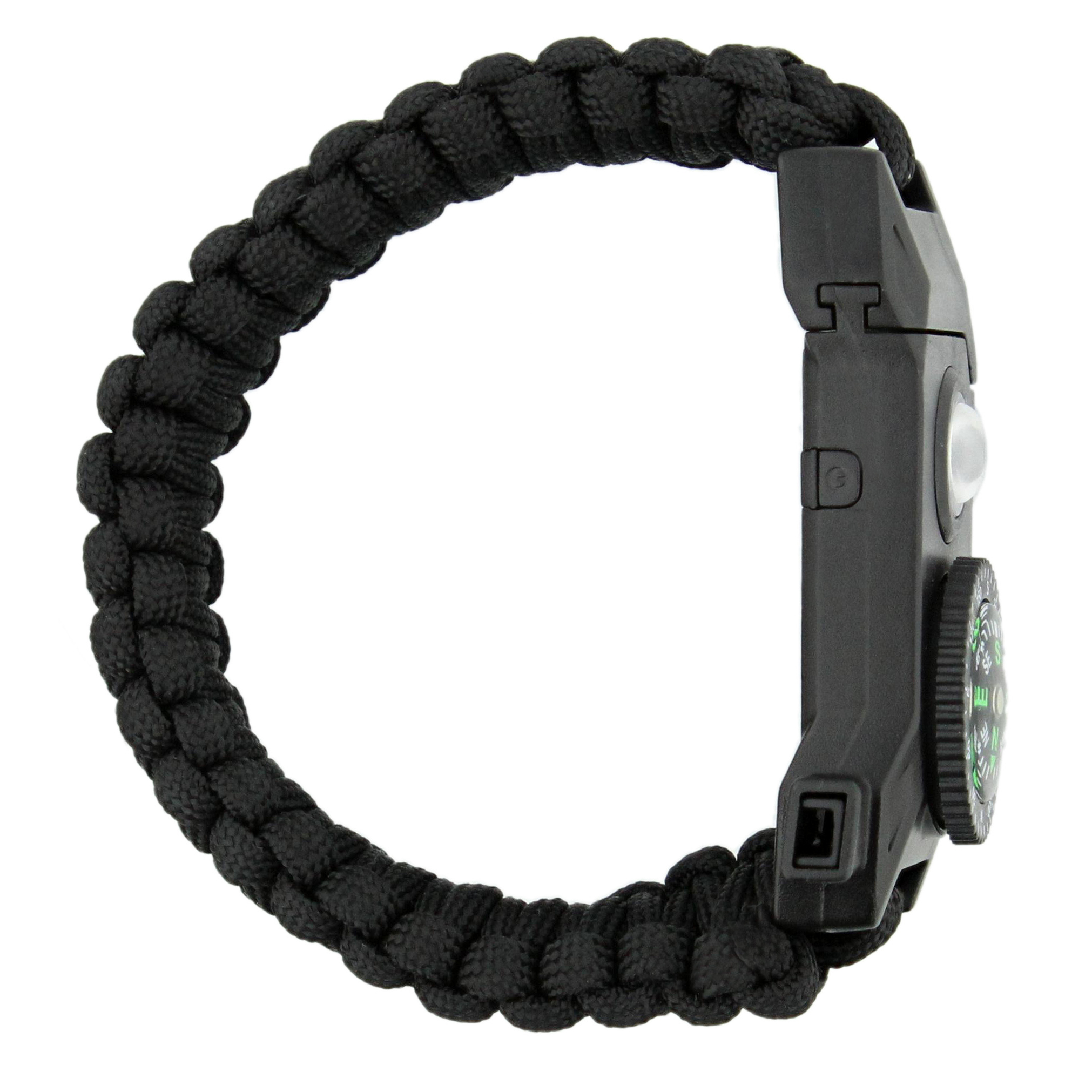 SDS Survival Paracord Bracelet 2pk schwarz 7 in 1 Camping Tactical