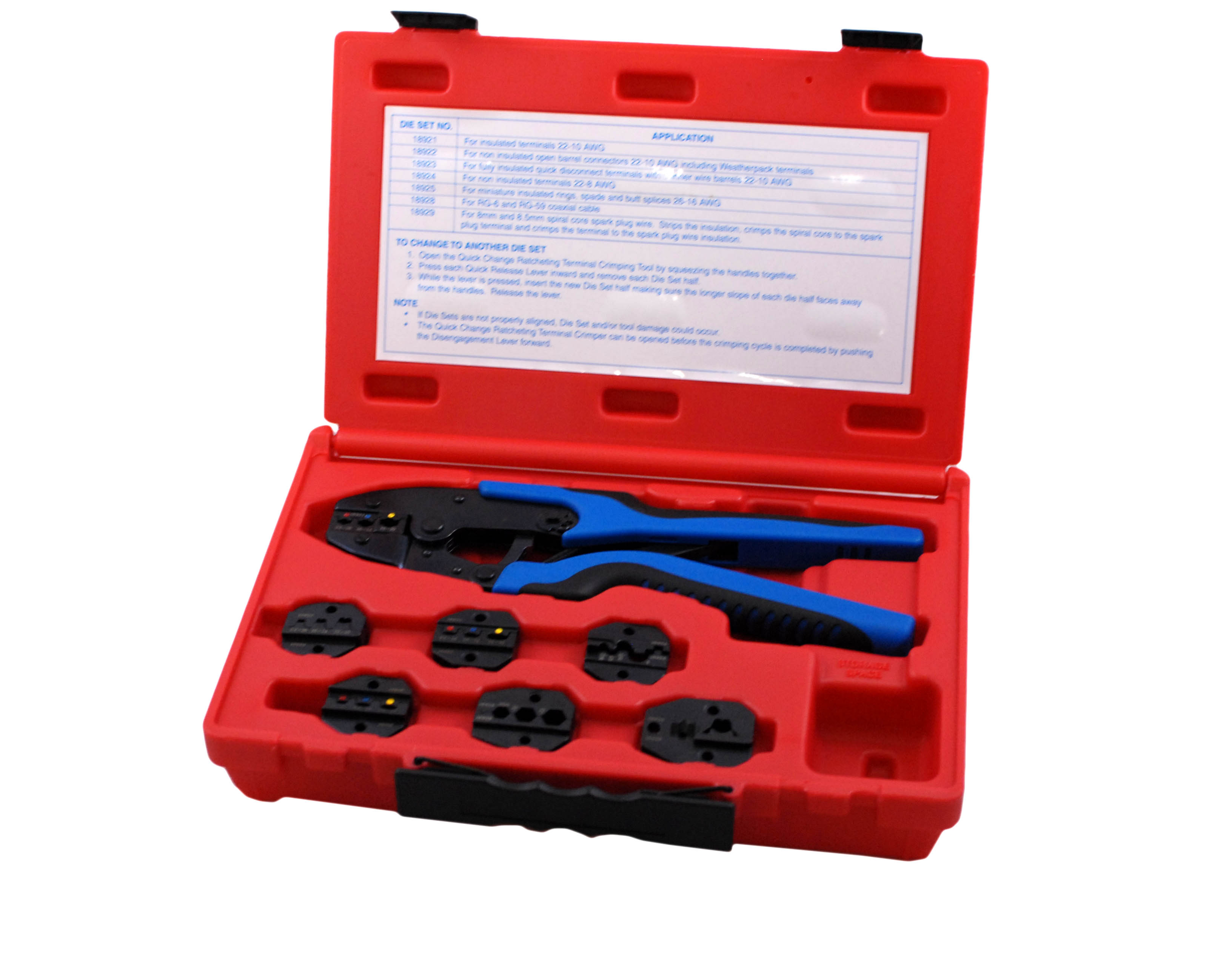 S&G Tool Aid 18960 Quick Change Ratcheting Terminal Crimping Kit