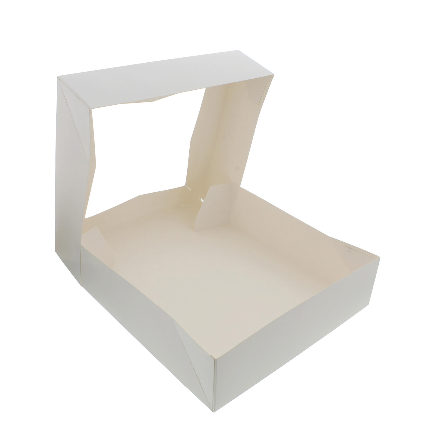 Spec101 Easy Popup Pie Boxes with Window Pie Boxes 9x9x2.5 Inch White