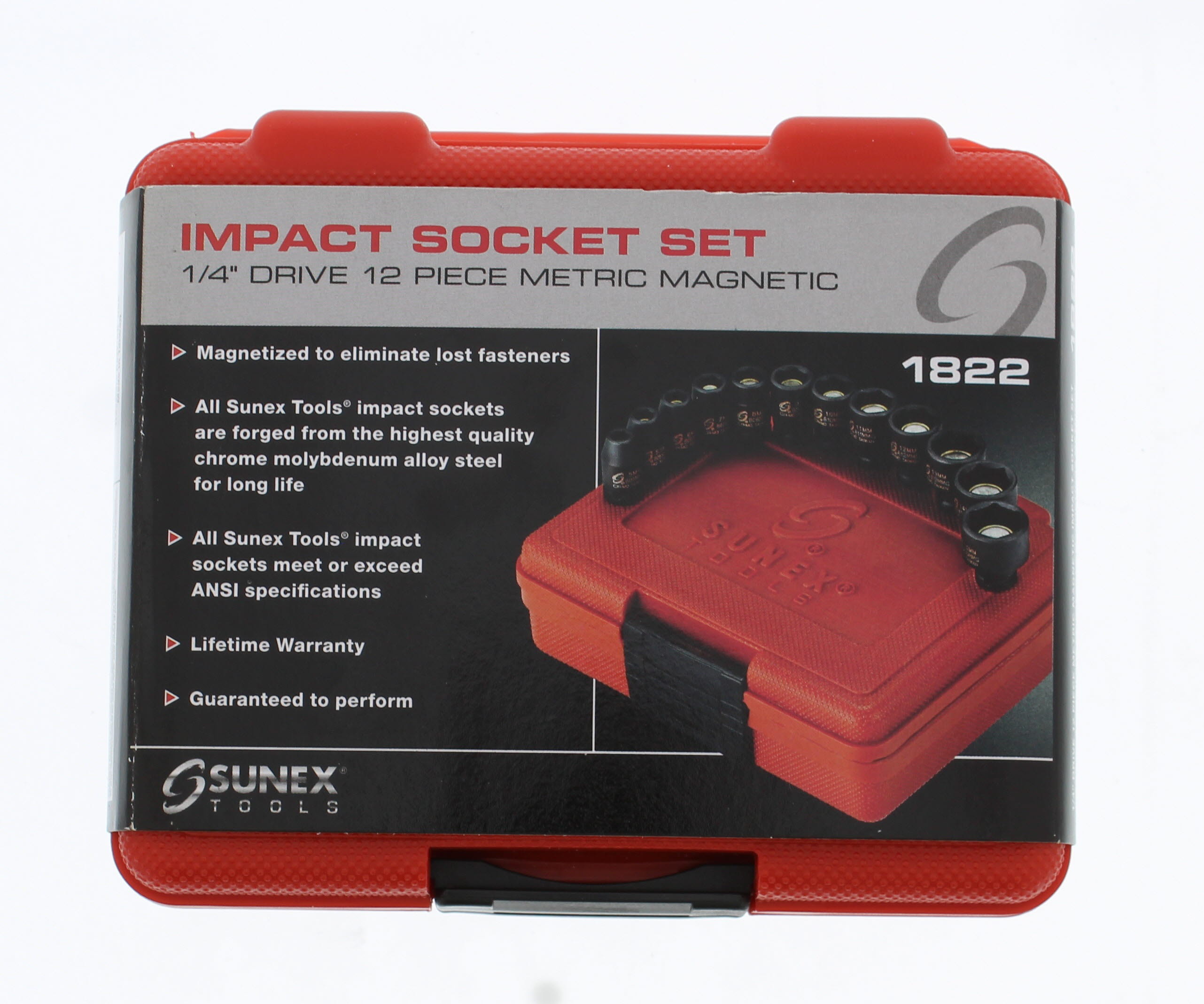 Sunex 1822 12PC 1/4" Drive Metric Impact Socket Set eBay