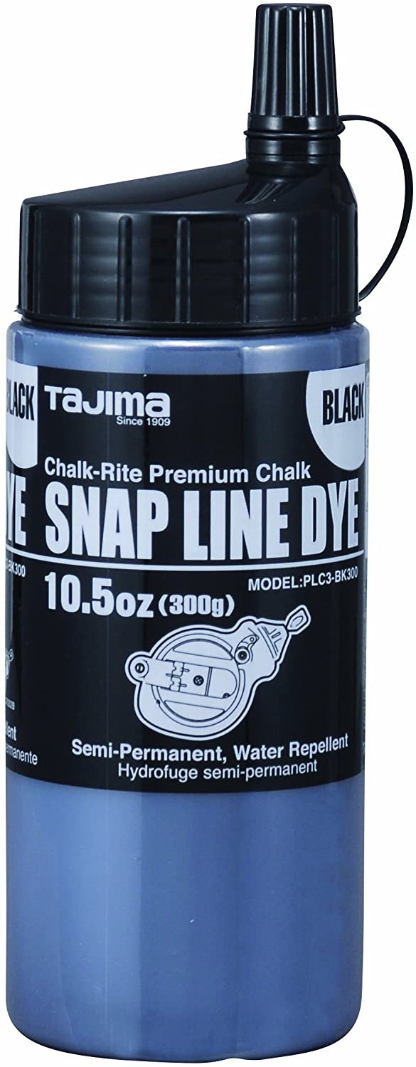 TAJIMA Marking Chalk Black 10.5 oz (300g) Semi Permanent SnapLine