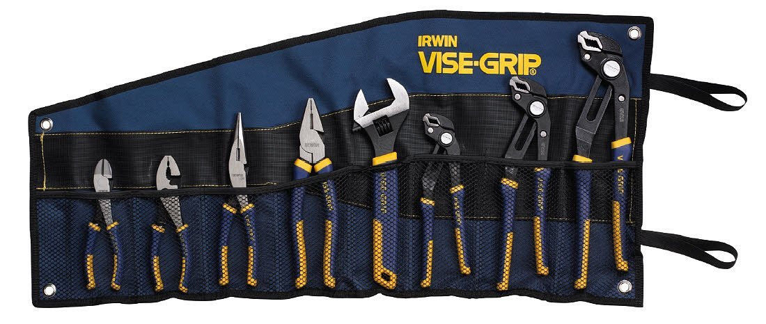 Vise Grip 2078712 8 Piece Groovelock//propliers Kit Bag Set