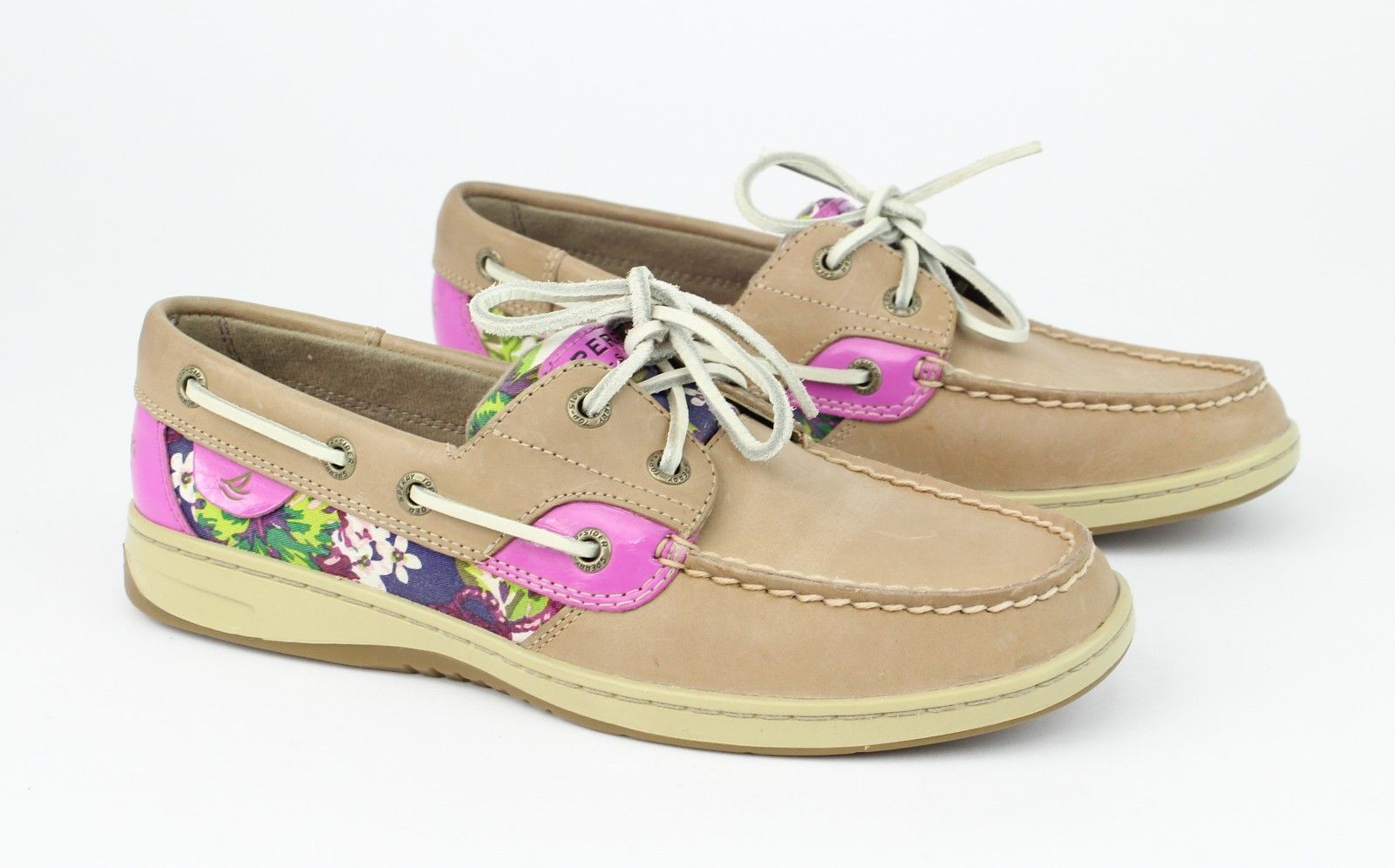 Zapatos Náuticos Sperry Bluefish Floral Para Mujer En Beige Estilo Barco