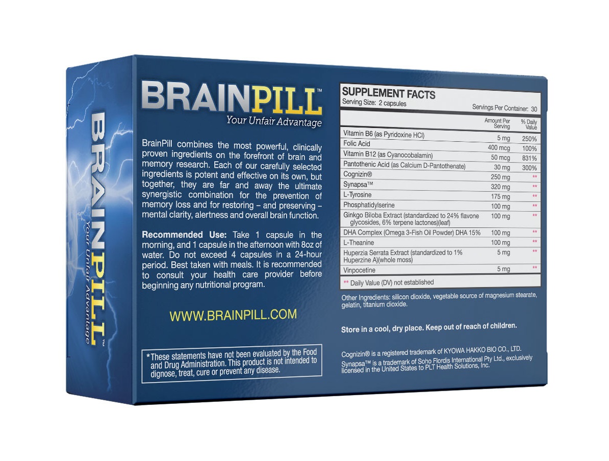 Brain Pill Improvement Complex (60 Capsules) Boost your working memory