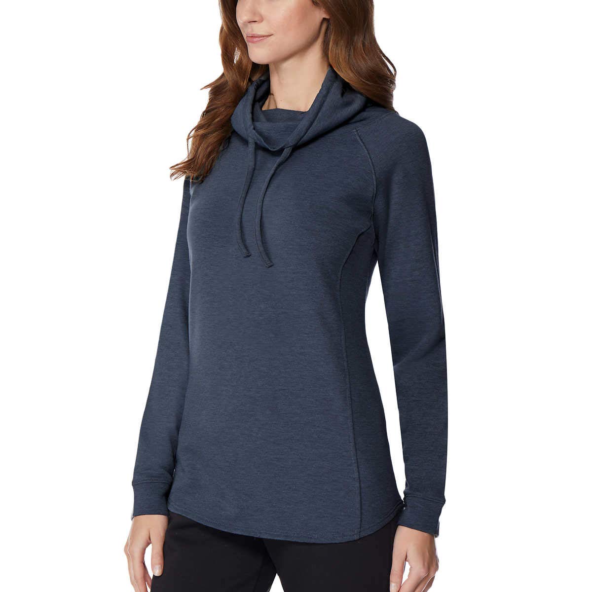 32 Degrees Women's Funnel Neck Drawstring Long Sleeve Pullover | eBay