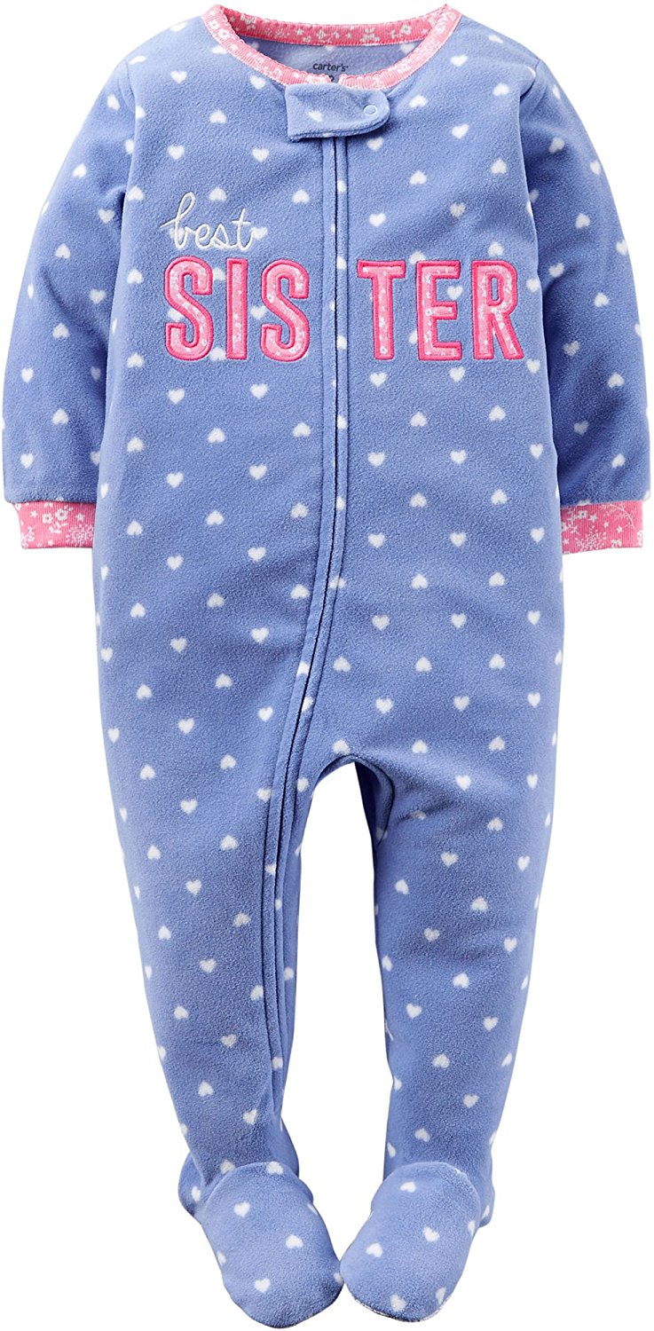 Carter's Baby Girls' 1Piece Footed Fleece Pajamas Pj's