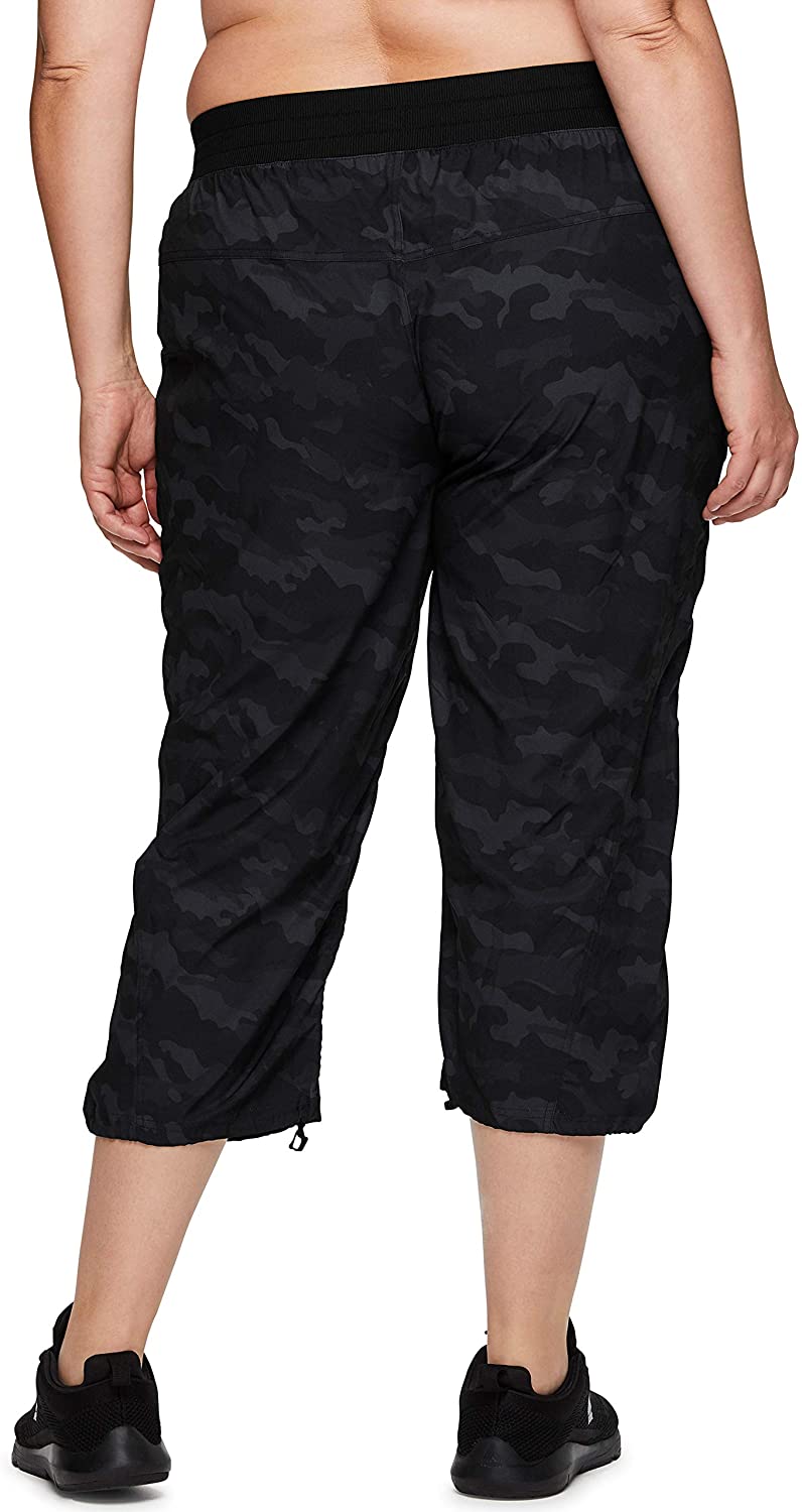 rbx active women's cargo lightweight woven capri pant