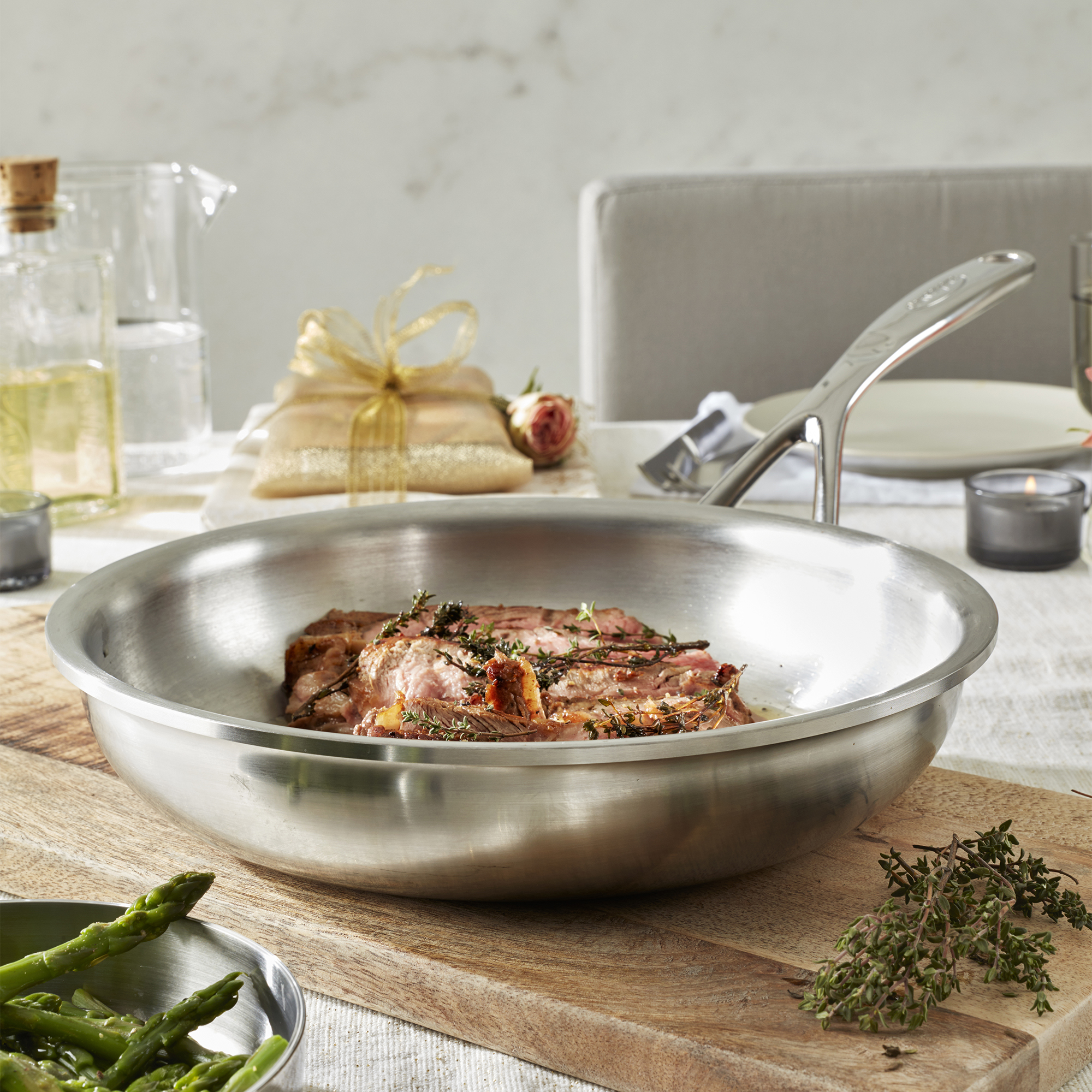 Demeyere Atlantis 28cm 11 in Stainless Steel Frying Pan Skillet