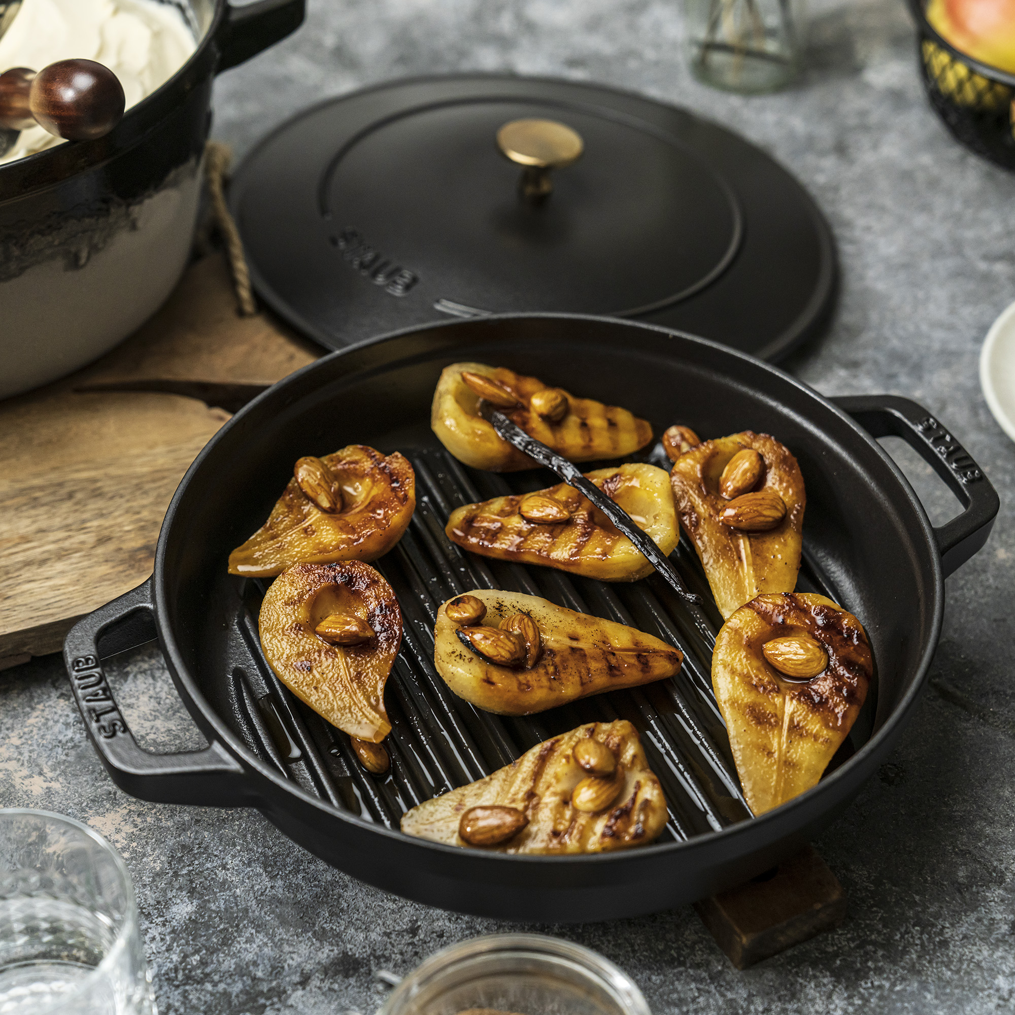 Williams Sonoma STAUB Enamel Cast Iron 4 PC Stackable Cookwear